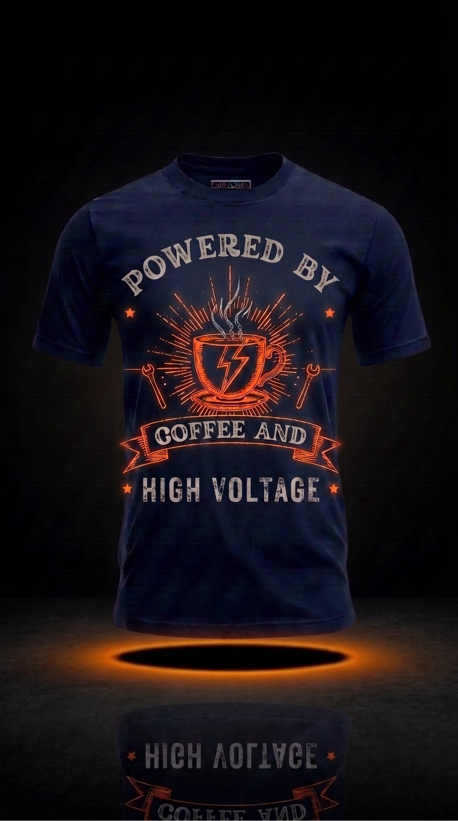 Powered By Coffee And High Voltage Tee