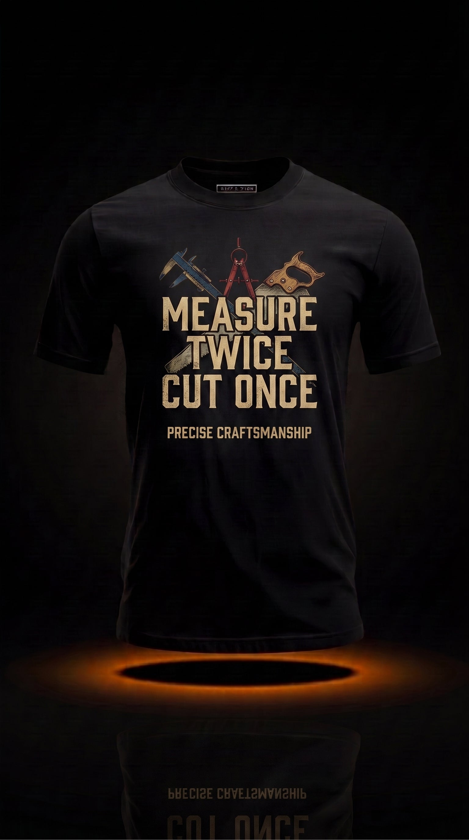 Measure Twice Cut Once T-Shirt | Funny Carpenter Gift