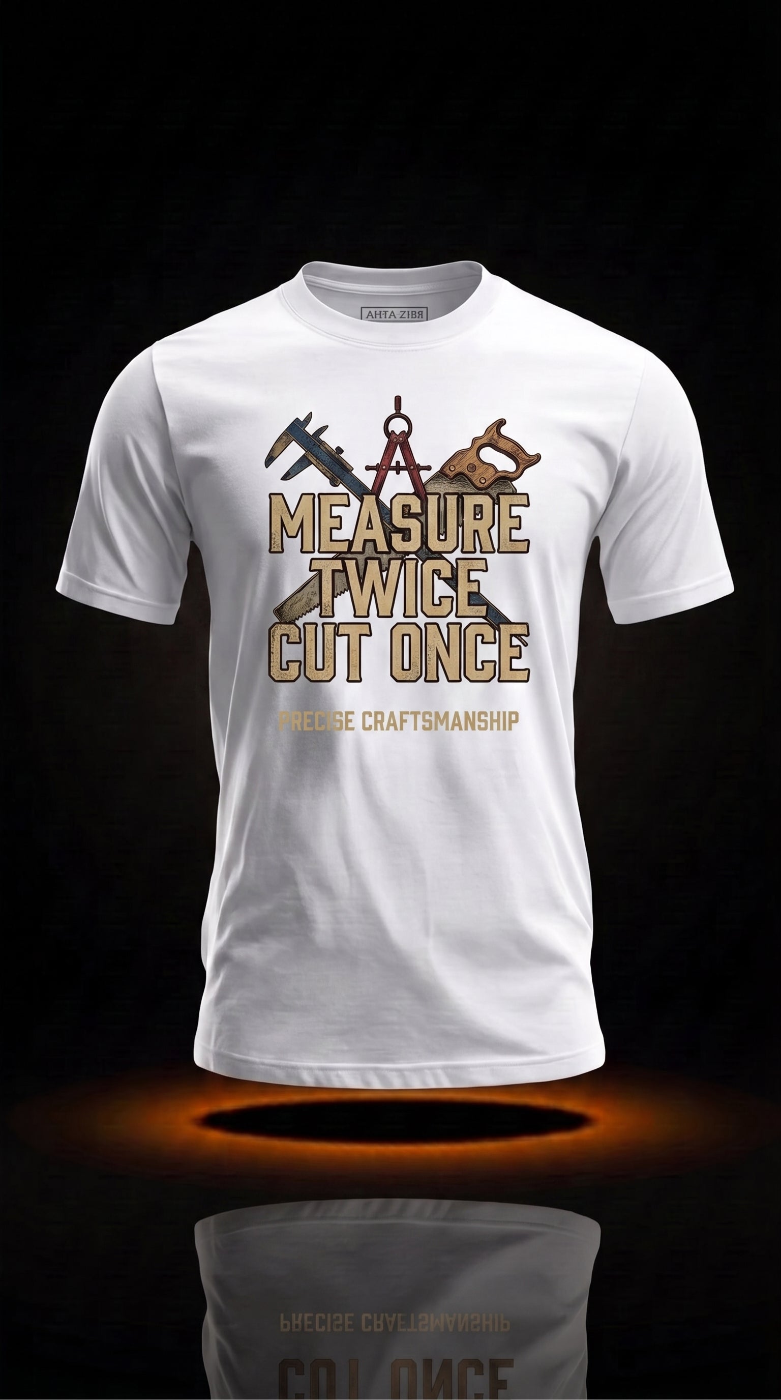 Measure Twice Cut Once T-Shirt | Funny Carpenter Gift
