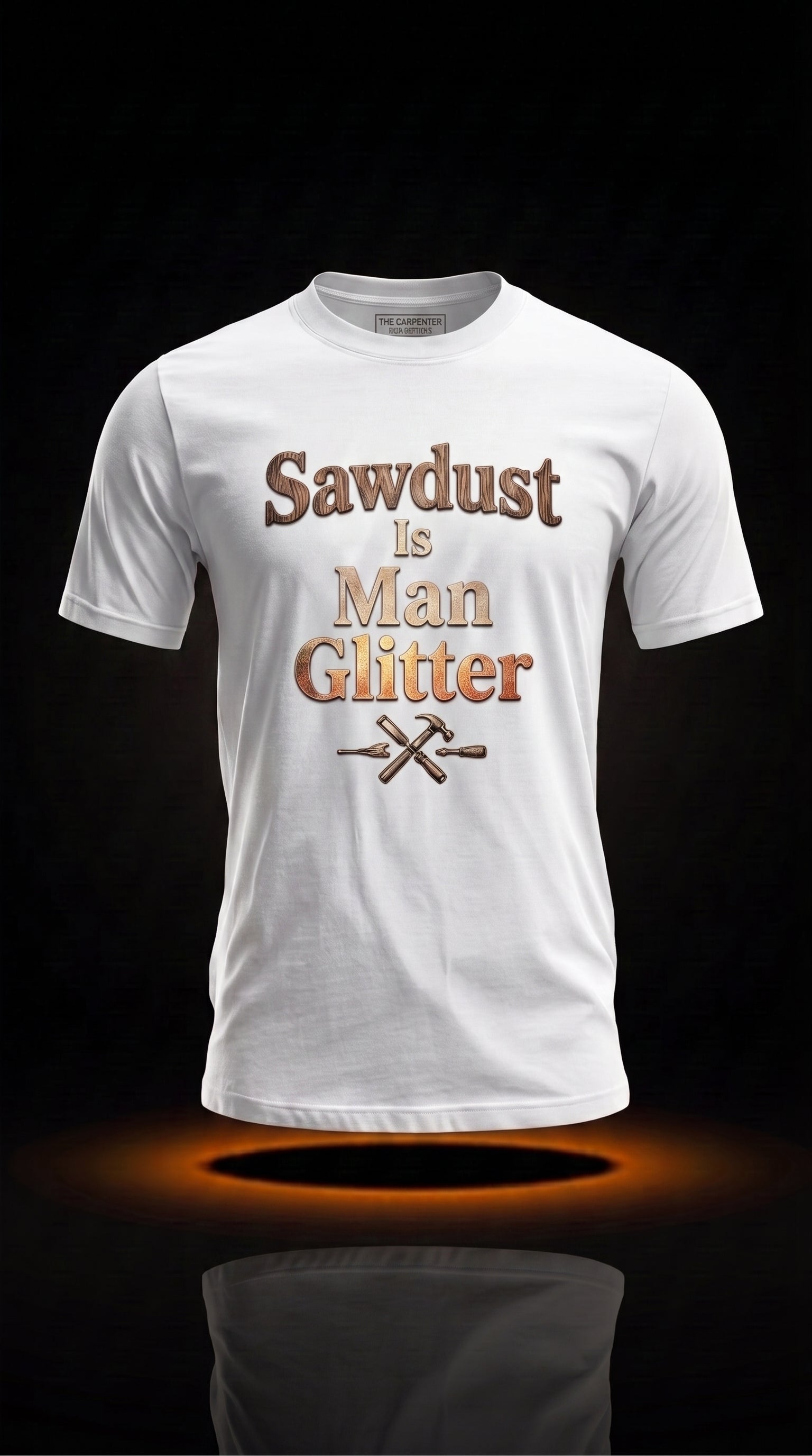Sawdust Is Man Glitter T-Shirt | Funny Carpenter Gift