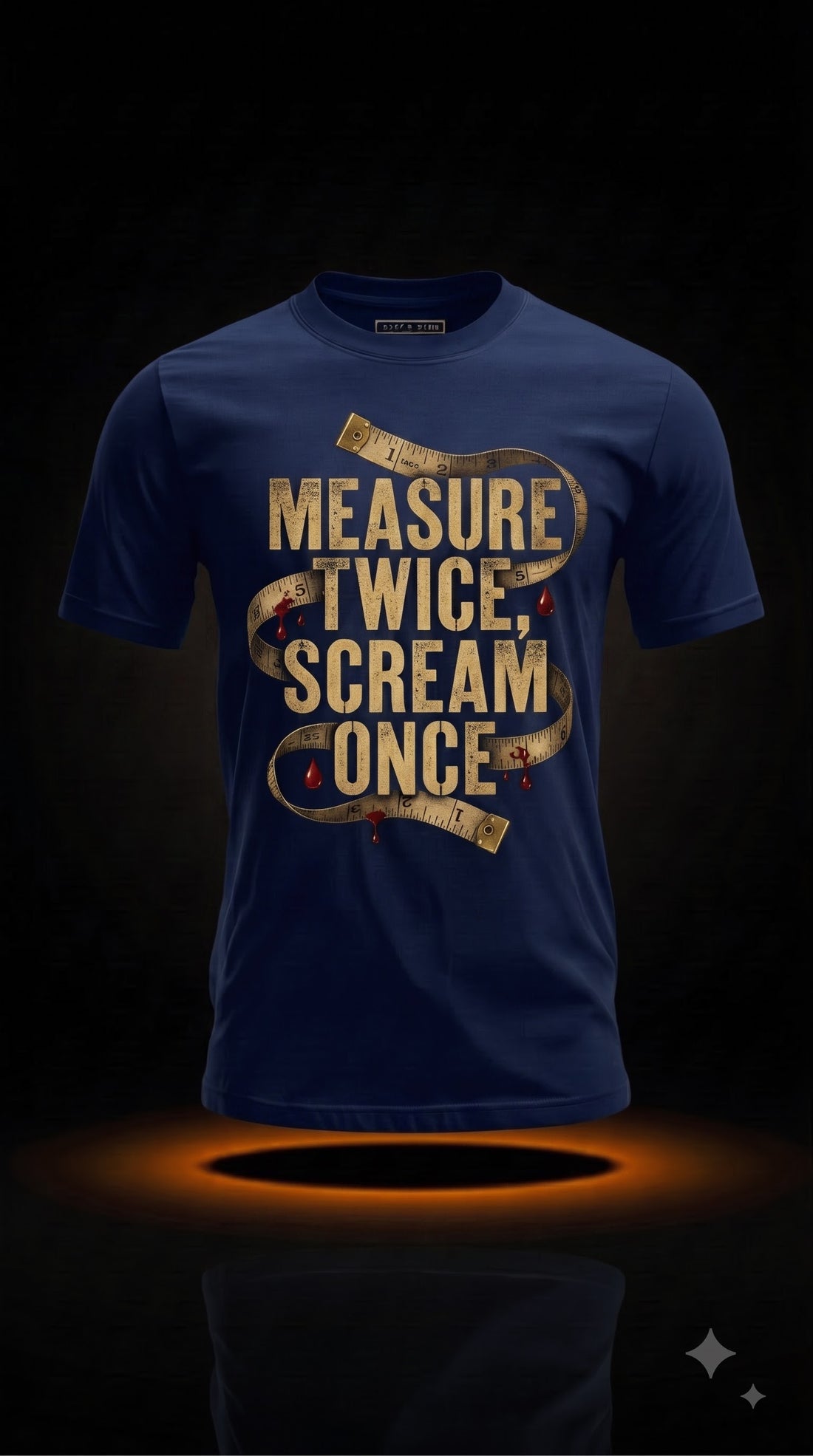Measure Twice, Scream Once Halloween Carpenter Shirt | Funny Carpenter Halloween T-Shirt