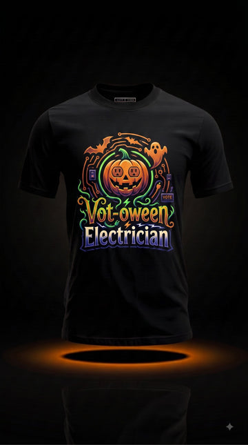 Volt-oween Electrician T-Shirt | Funny Halloween Electrician Gift
