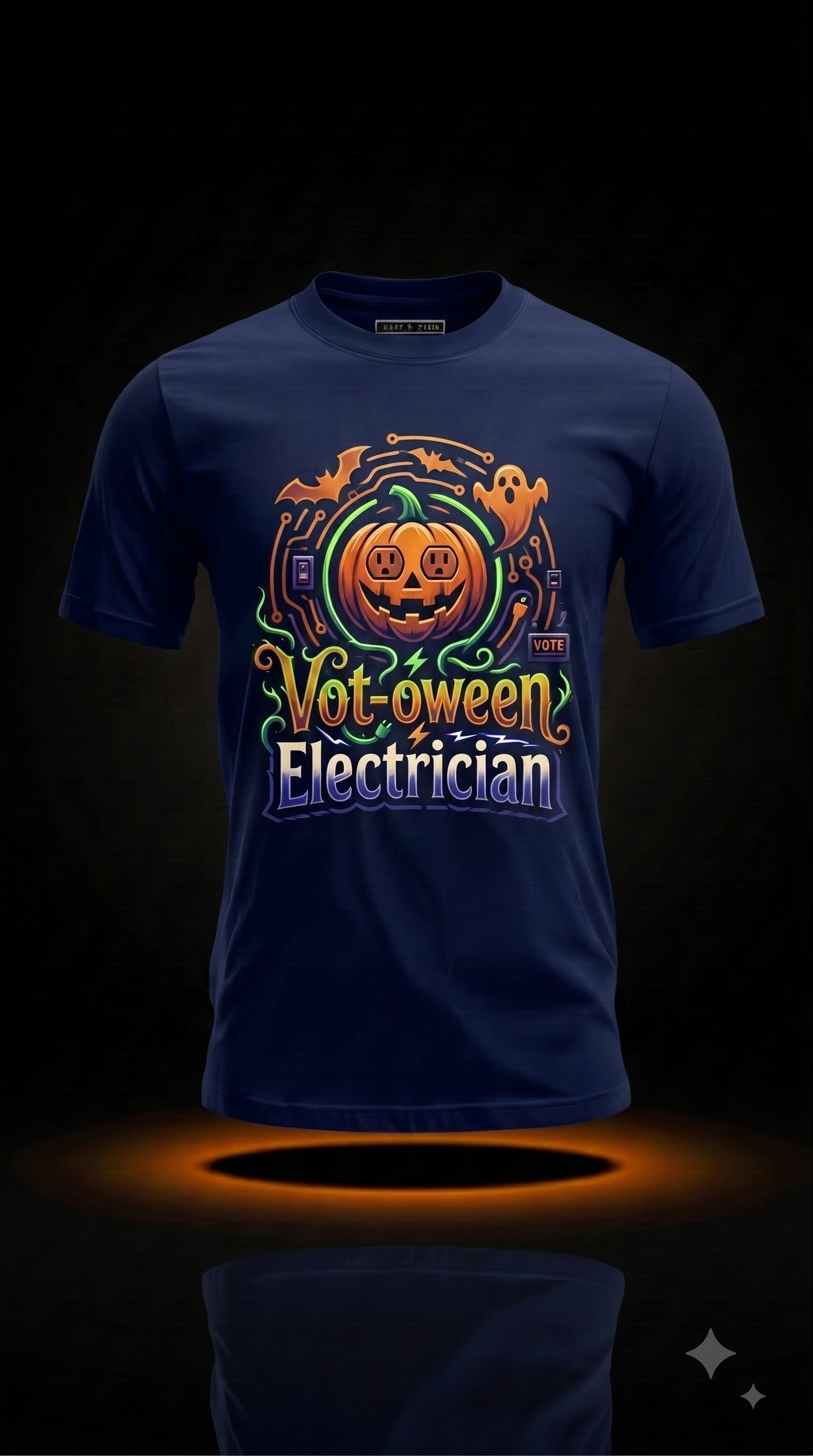Volt-oween Electrician T-Shirt | Funny Halloween Electrician Gift