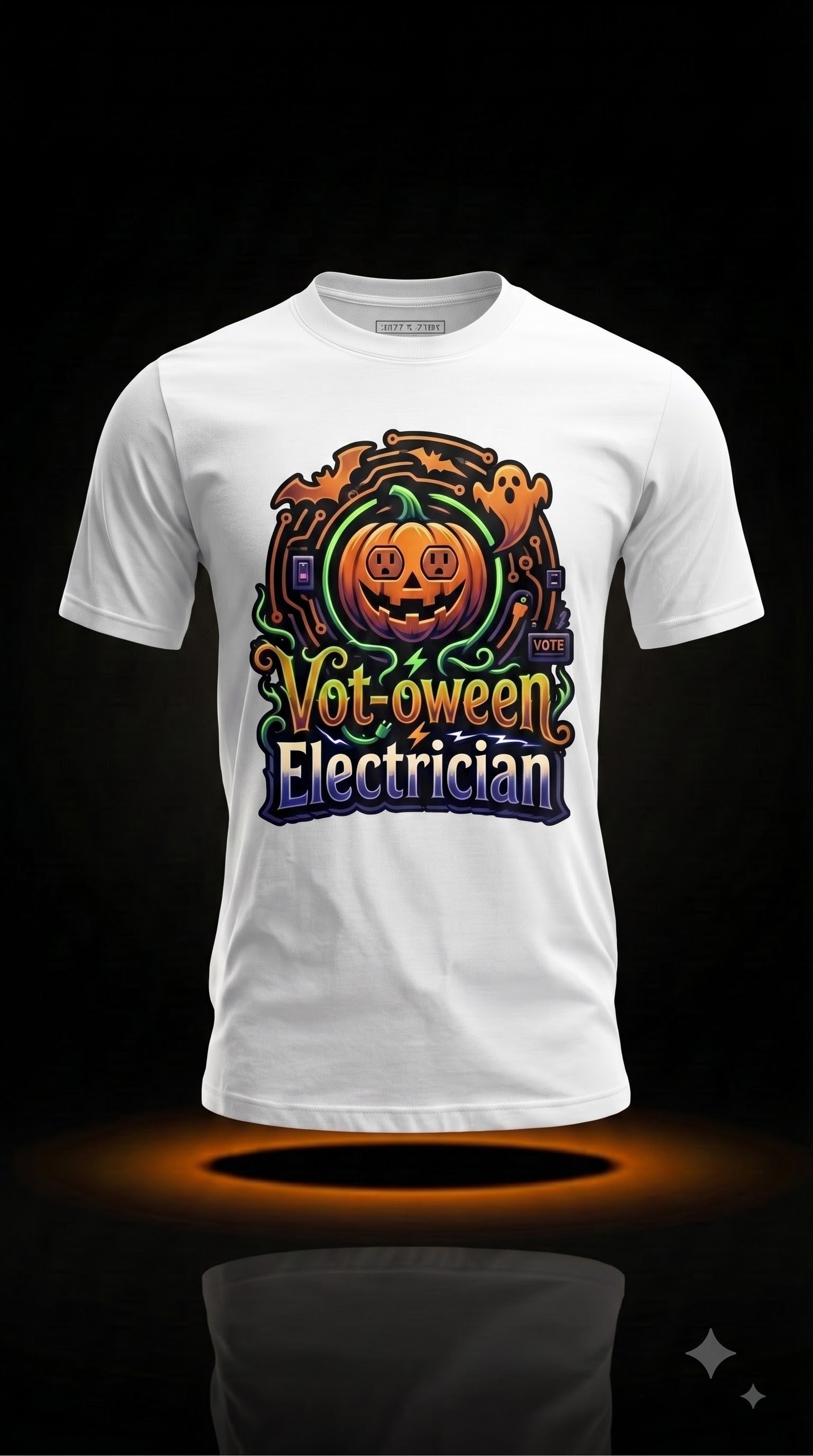 Volt-oween Electrician T-Shirt | Funny Halloween Electrician Gift