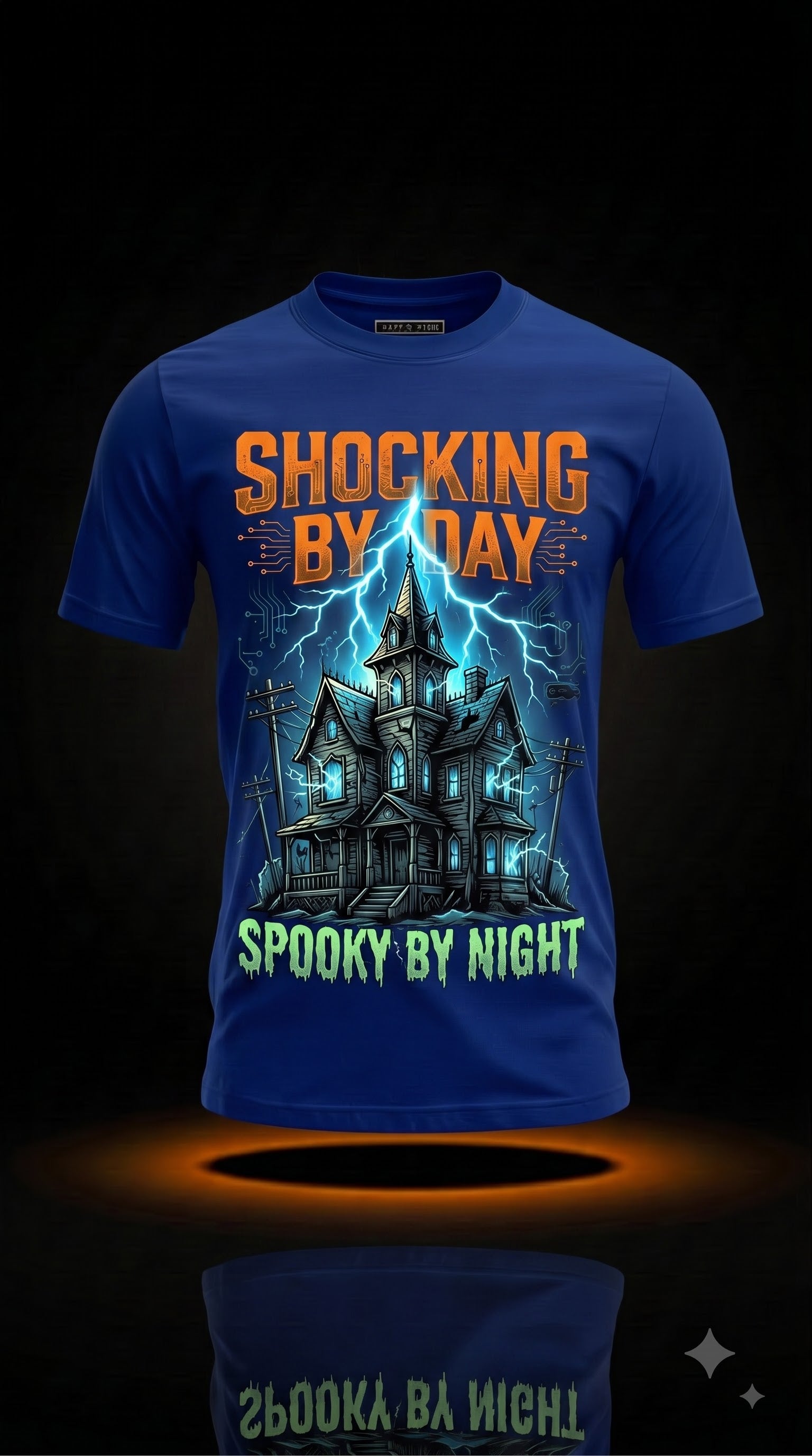 Shocking By Day Spooky By Night T-Shirt | Funny Halloween Electrician Gift