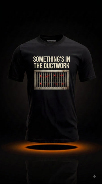 Something's In The Ductwork T-Shirt | Spooky Halloween HVAC Tech Gift