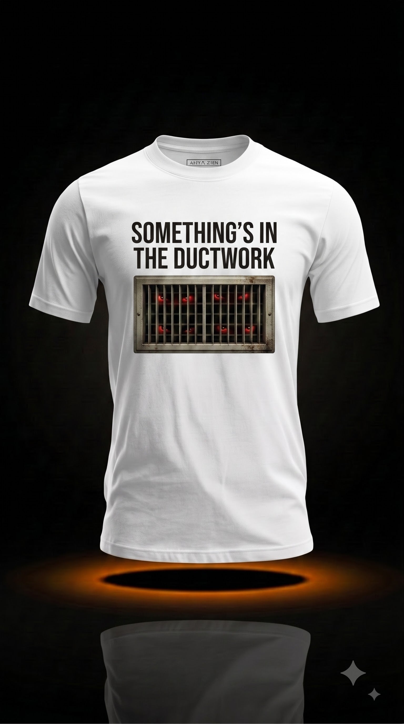 Something's In The Ductwork T-Shirt | Spooky Halloween HVAC Tech Gift