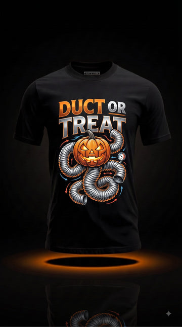 Duct Or Treat T-Shirt | Funny Halloween HVAC Tech Gift