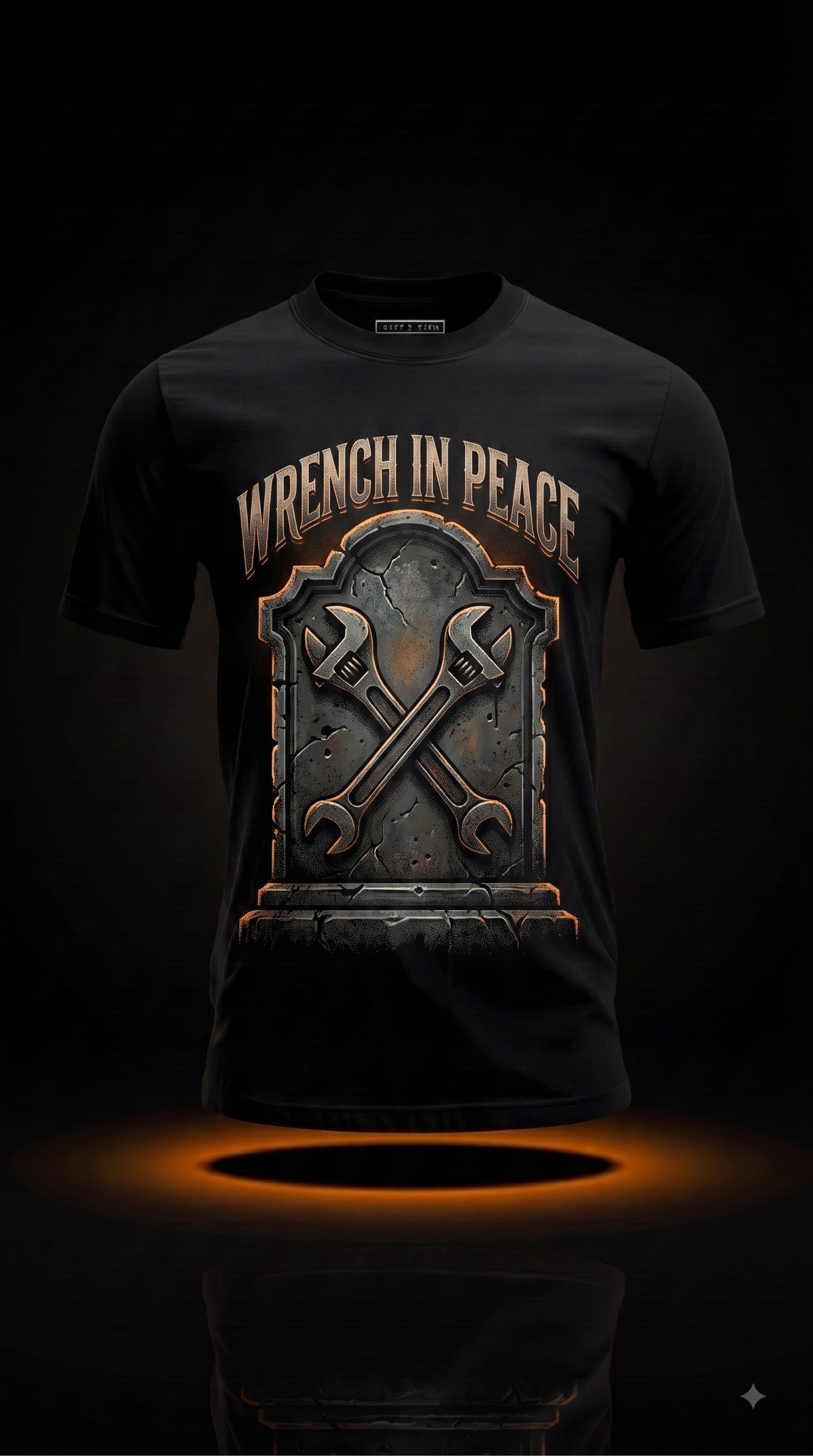 Wrench In Peace T-Shirt | Funny Halloween Mechanic Gift