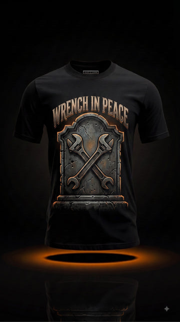 Wrench In Peace T-Shirt | Funny Halloween Mechanic Gift