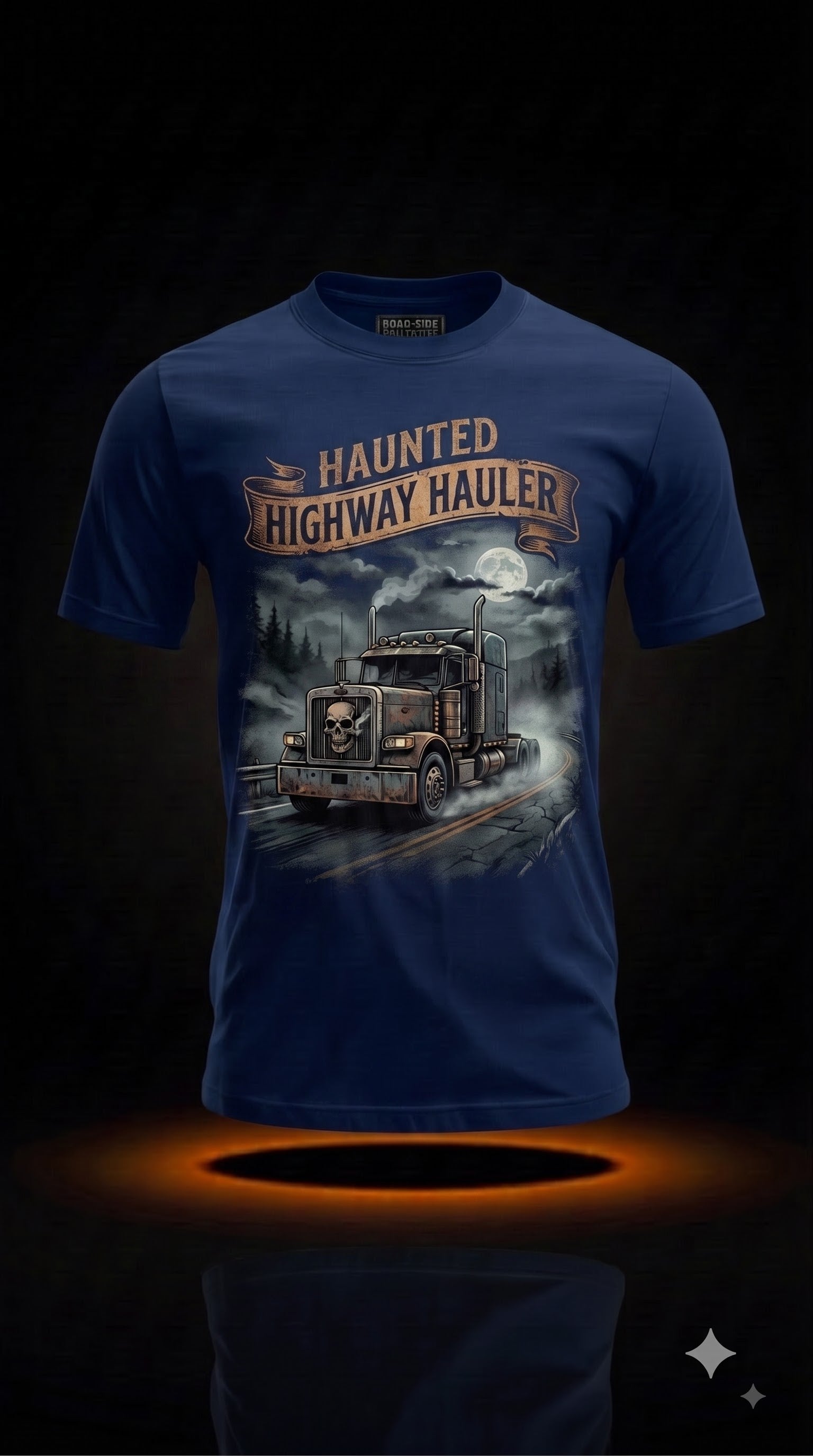 Haunted Highway Hauler T-Shirt | Spooky Halloween Trucker Gift