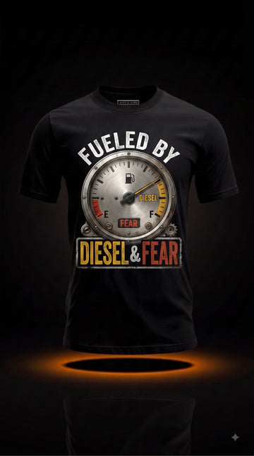 Fueled By Diesel & Fear T-Shirt | Funny Halloween Trucker Gift