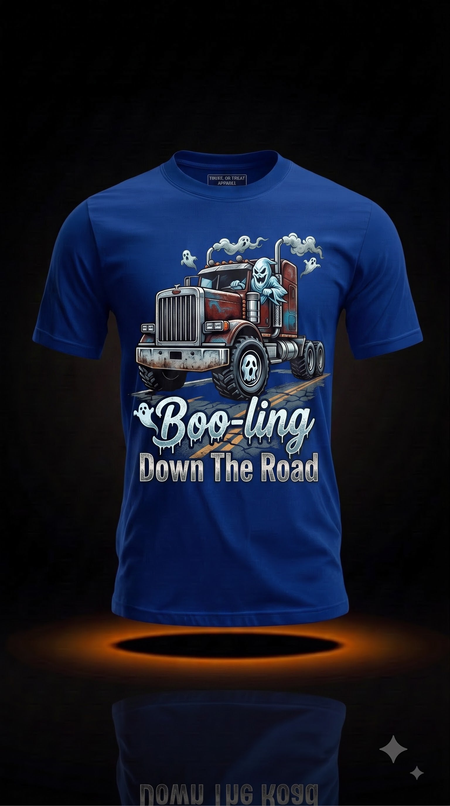 Boo-ling Down The Road T-Shirt | Funny Halloween Trucker Gift