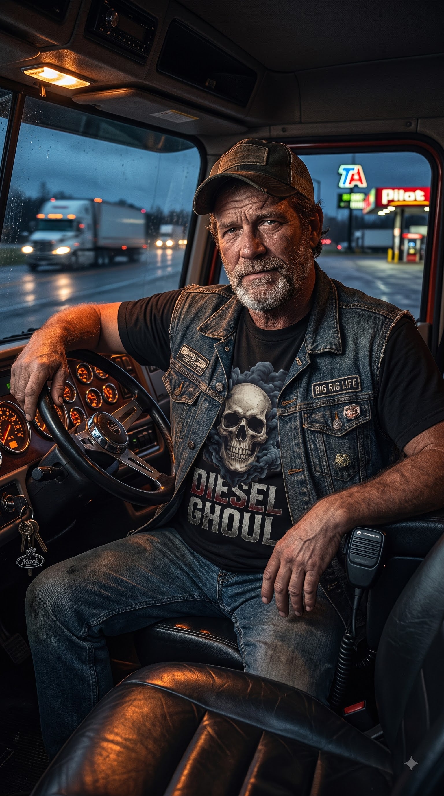 Diesel Ghoul T-Shirt | Spooky Halloween Trucker Gift