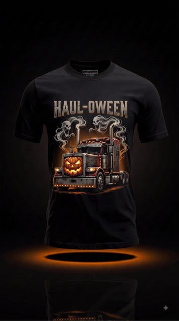 Haul-Oween T-Shirt | Funny Halloween Trucker Gift