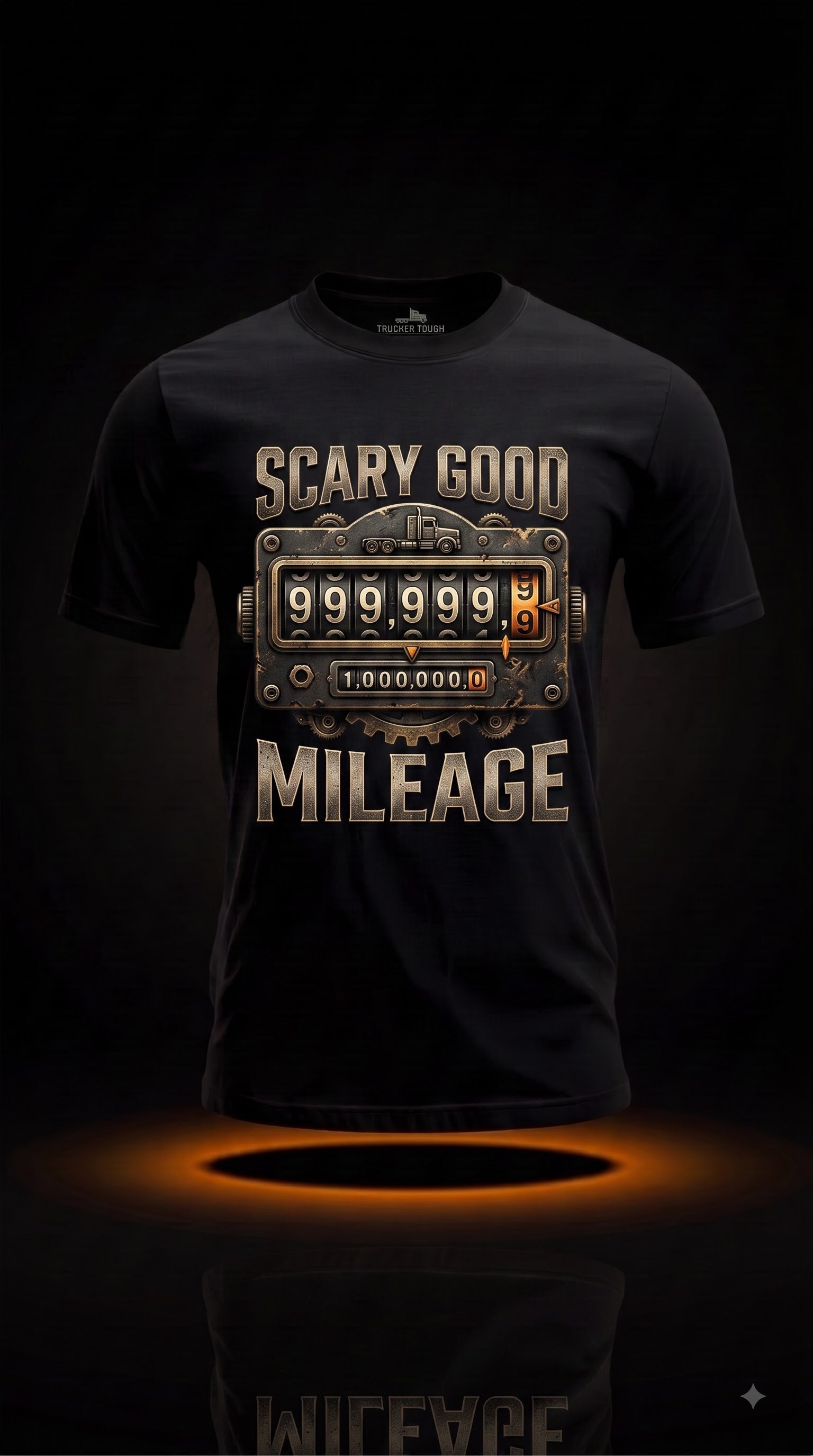 Scary Good Mileage T-Shirt | Funny Halloween Trucker Gift