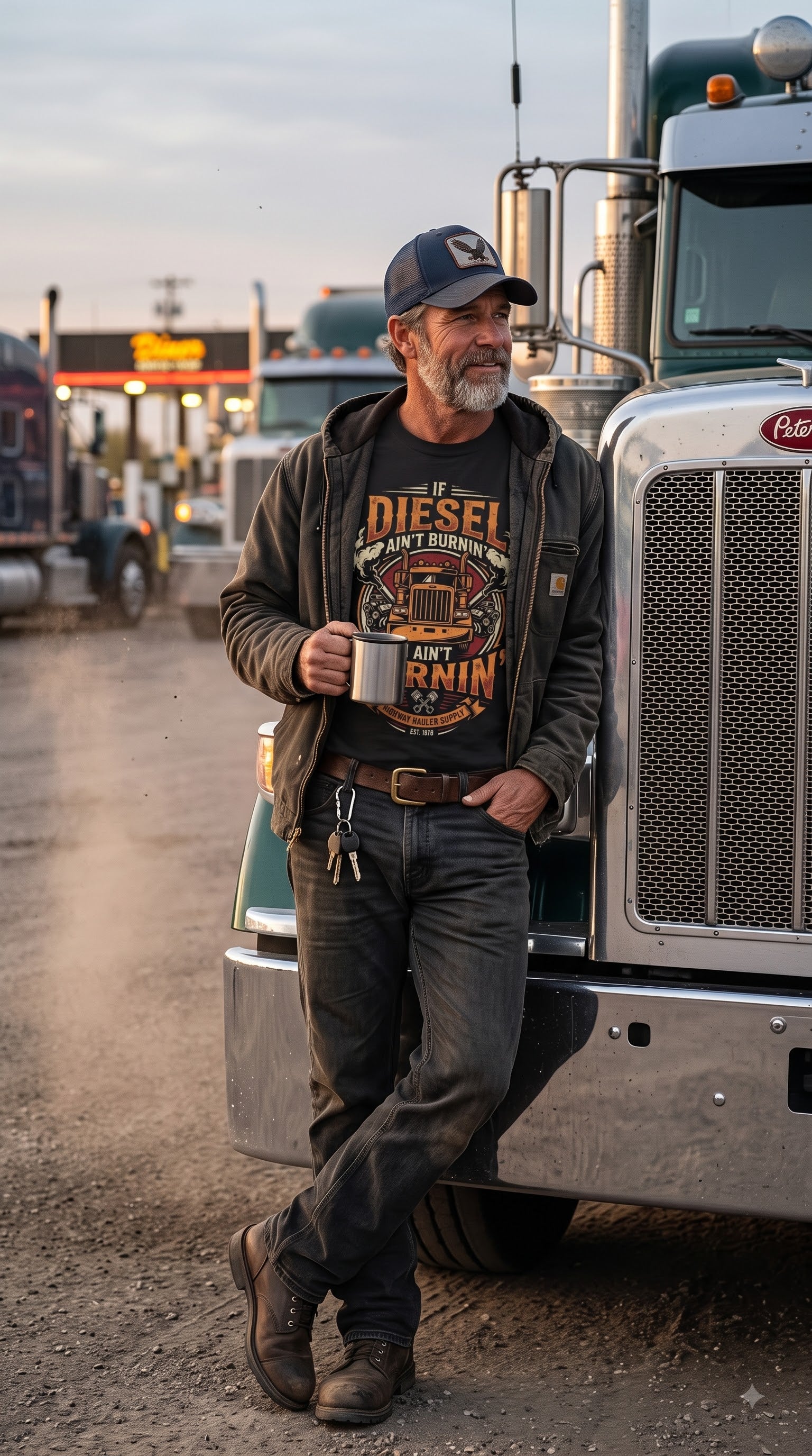 If Diesel Ain't Burnin' I Ain't Earnin' T-Shirt | Funny Truck Driver Gift