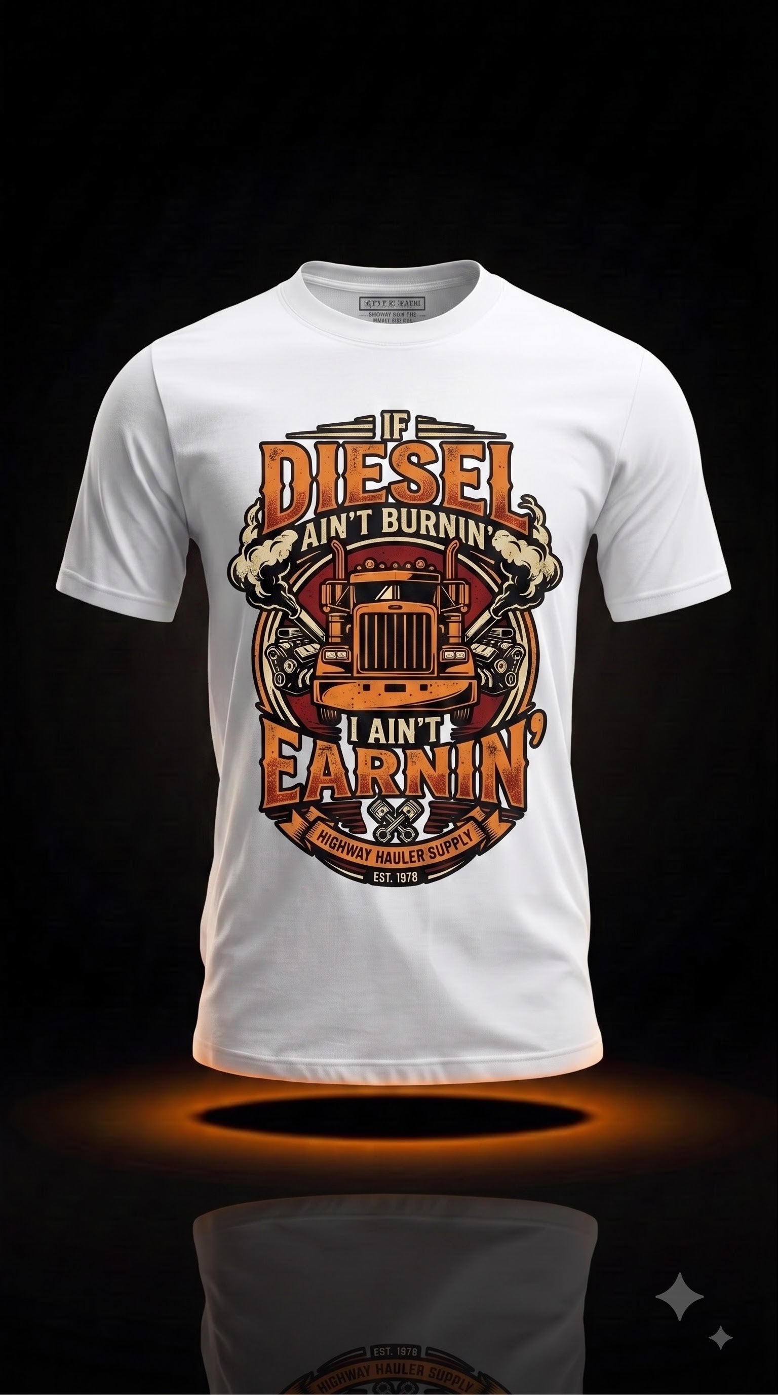 If Diesel Ain't Burnin' I Ain't Earnin' T-Shirt | Funny Truck Driver Gift