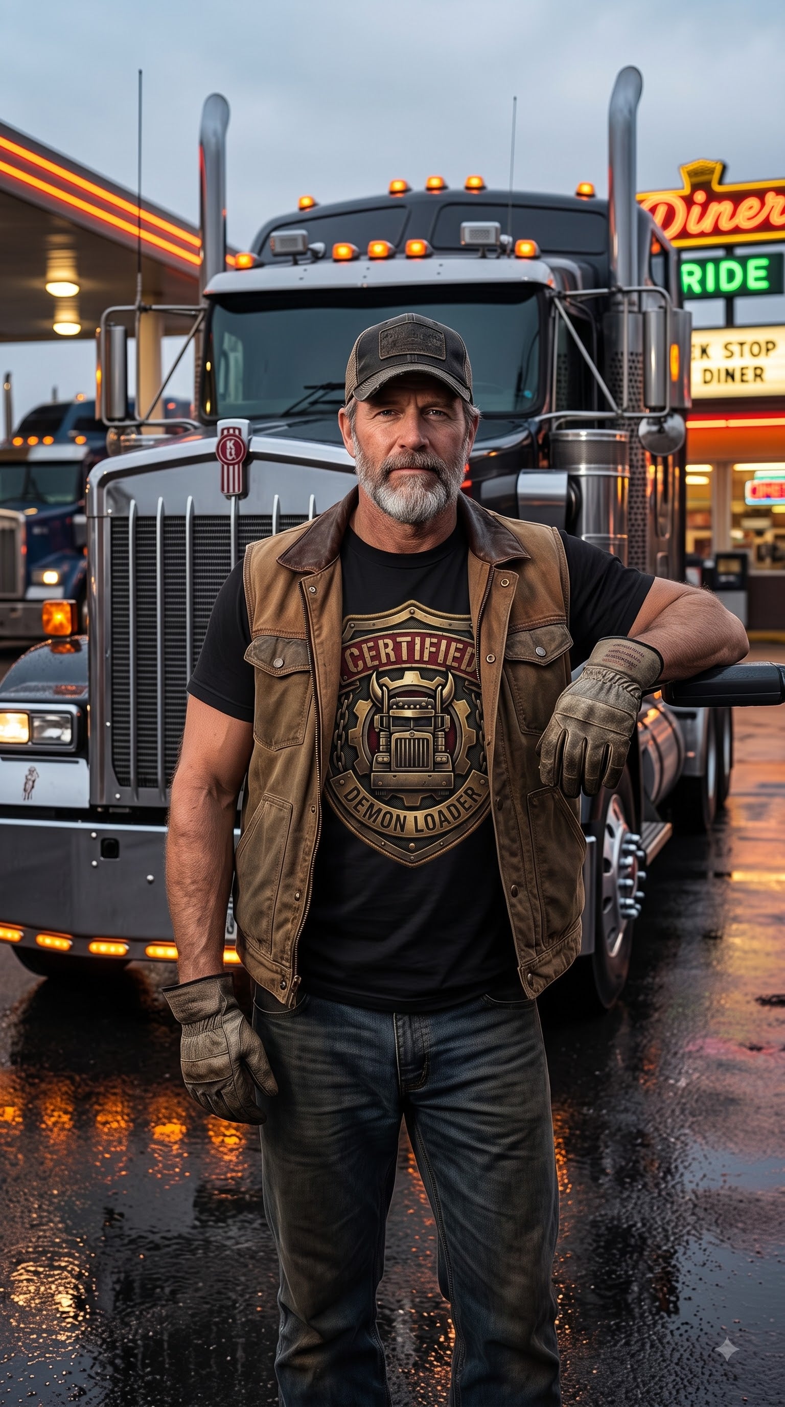 Certified Demon Loader T-Shirt | Funny Halloween Trucker Shirt