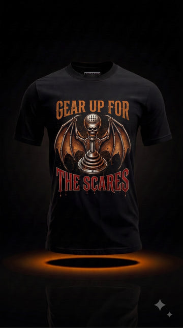 Gear Up For The Scares T-Shirt | Halloween Trucker Shirt