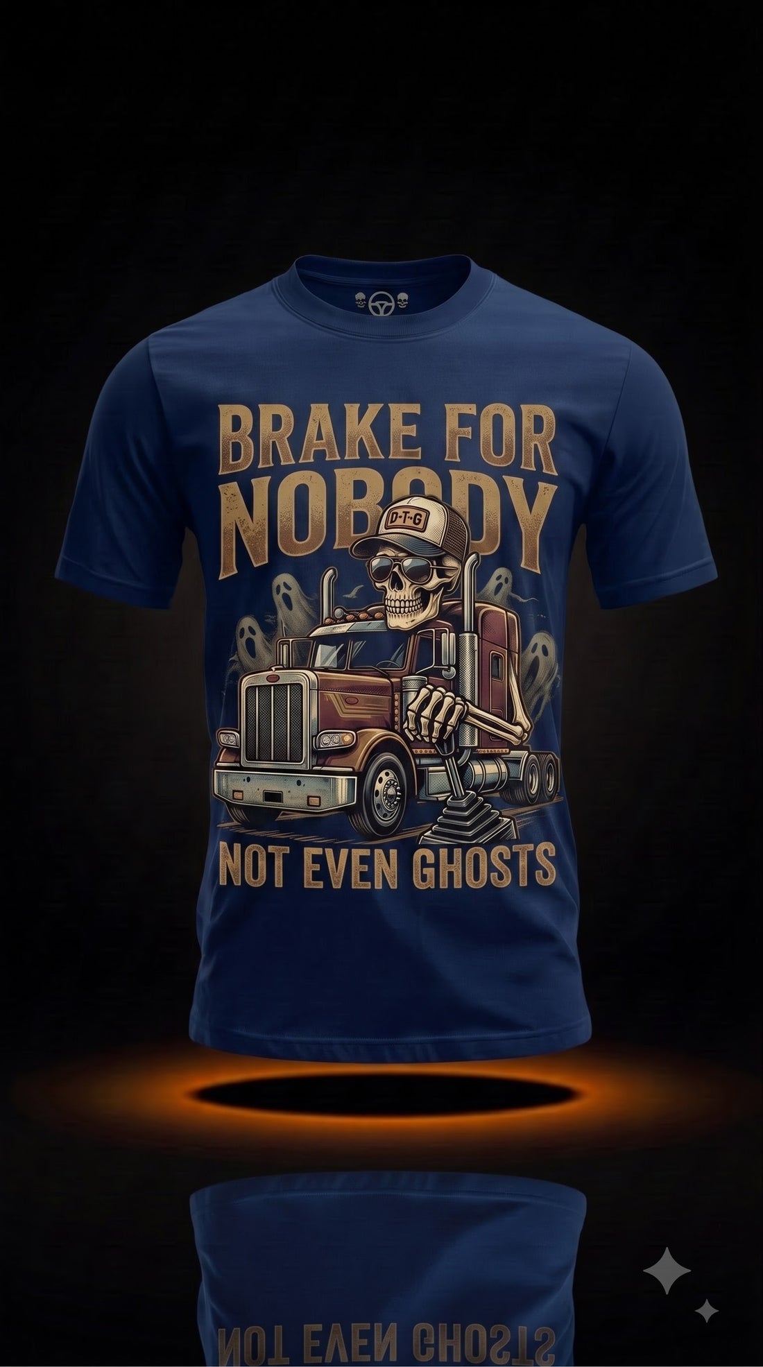 Brake For Nobody, Not Even Ghosts T-Shirt | Halloween Trucker Shirt