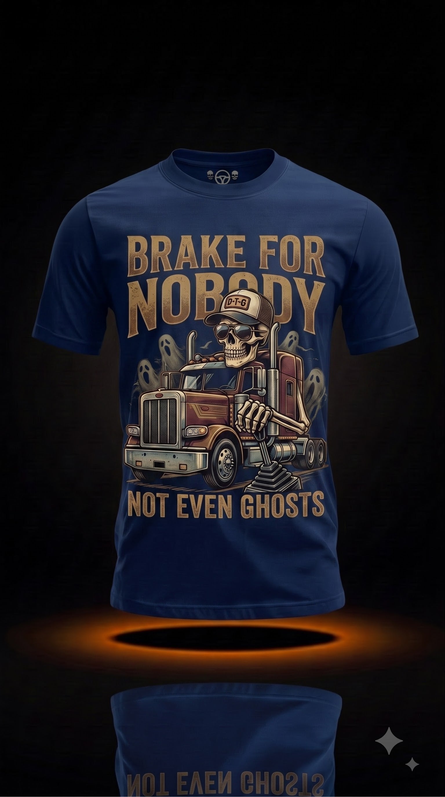 Brake For Nobody, Not Even Ghosts T-Shirt | Halloween Trucker Shirt