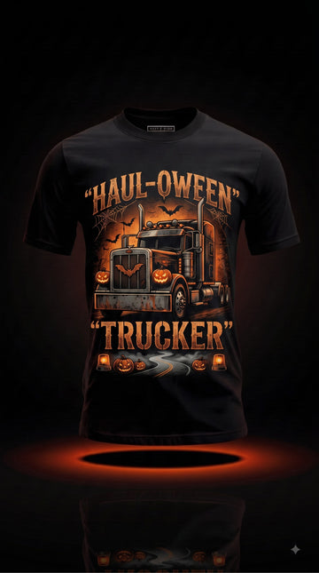 Haul-oween Trucker T-Shirt | Funny Halloween Truck Driver Gift