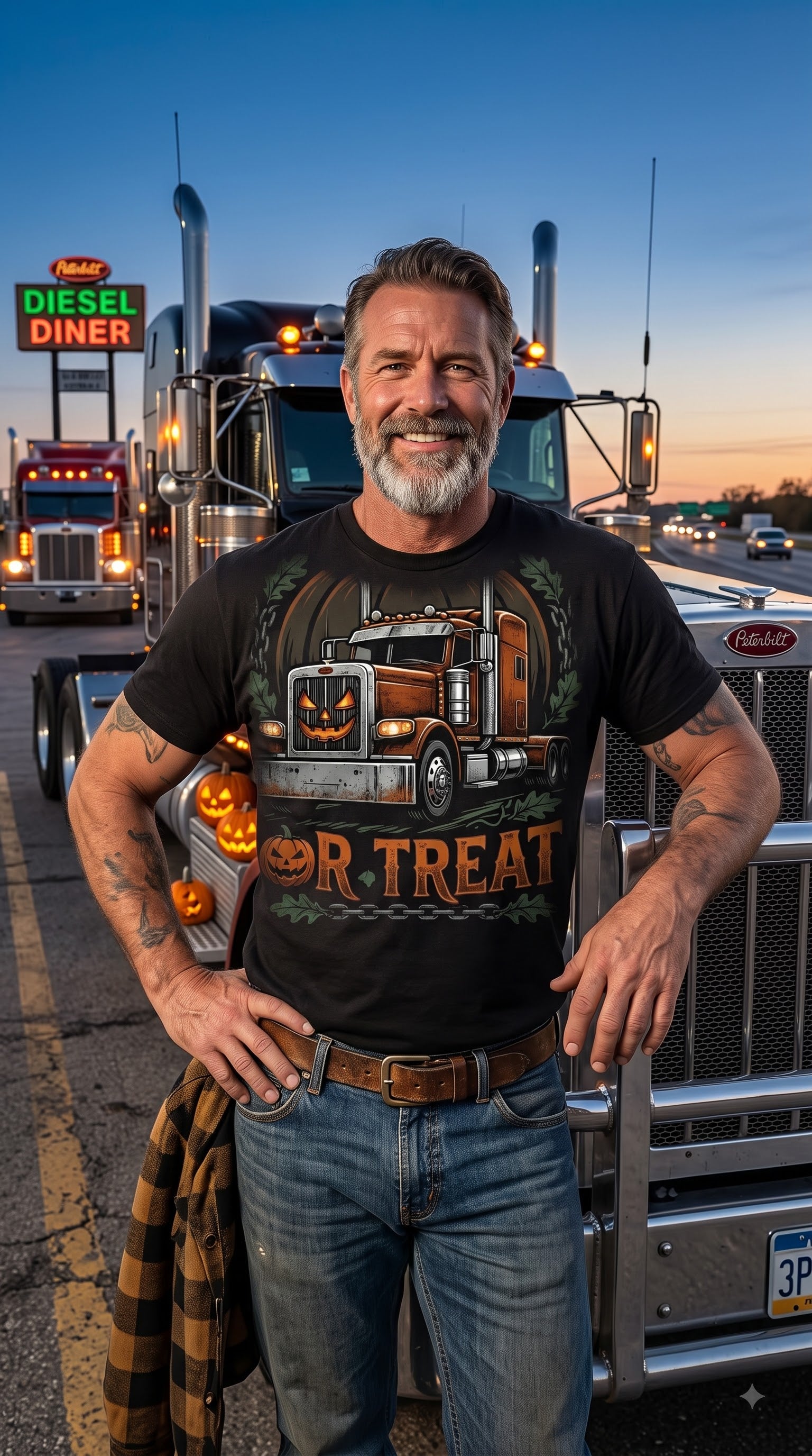 Truck Or Treat T-Shirt | Funny Halloween Truck Driver Gift
