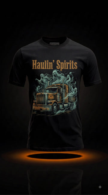 Haulin' Spirits T-Shirt | Funny Halloween Trucker Gift