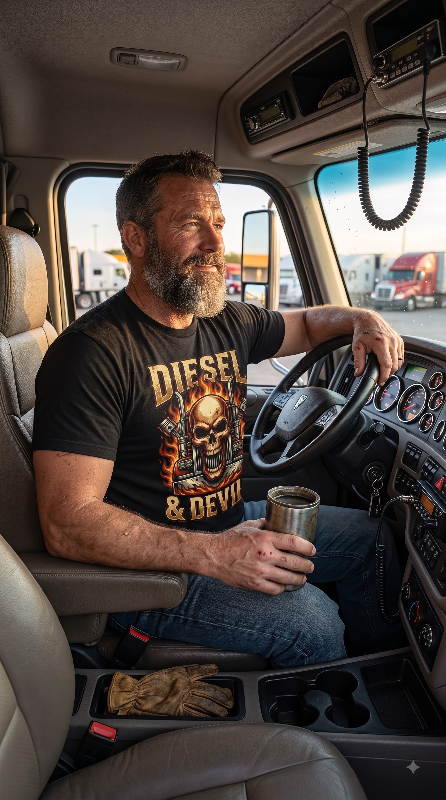 Diesel & Devils T-Shirt | Funny Halloween Trucker Gift