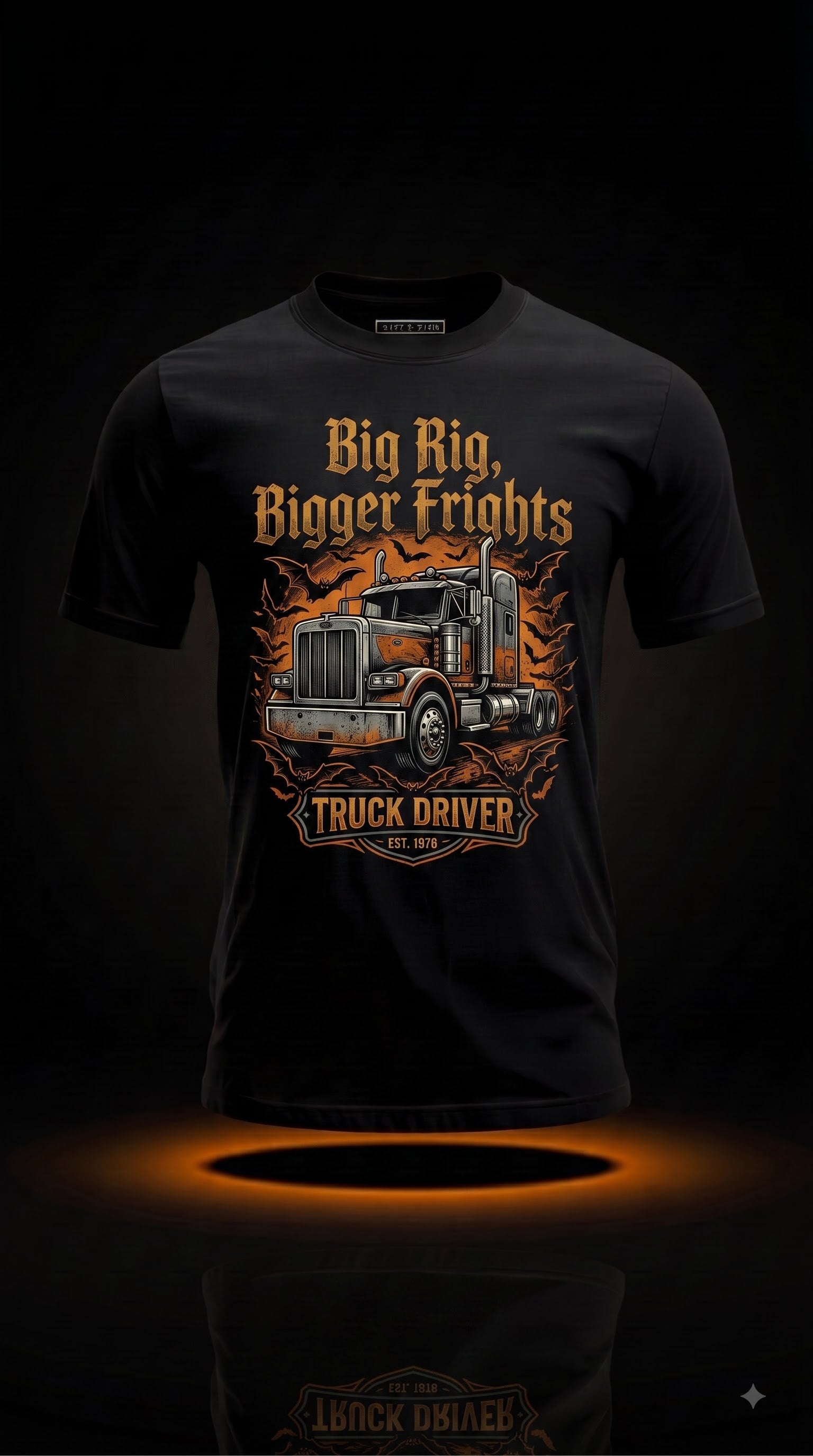 Big Rig Bigger Frights T-Shirt | Funny Halloween Trucker Gift