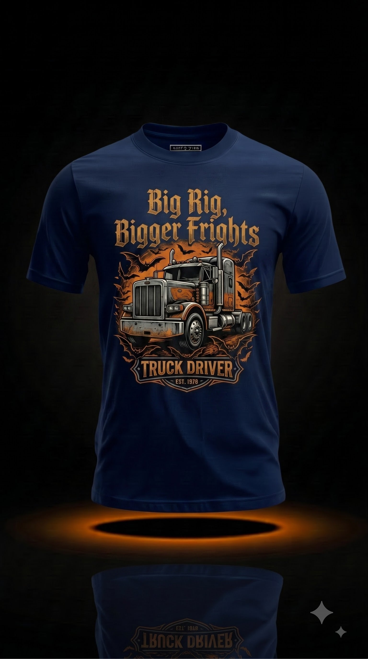 Big Rig Bigger Frights T-Shirt | Funny Halloween Trucker Gift