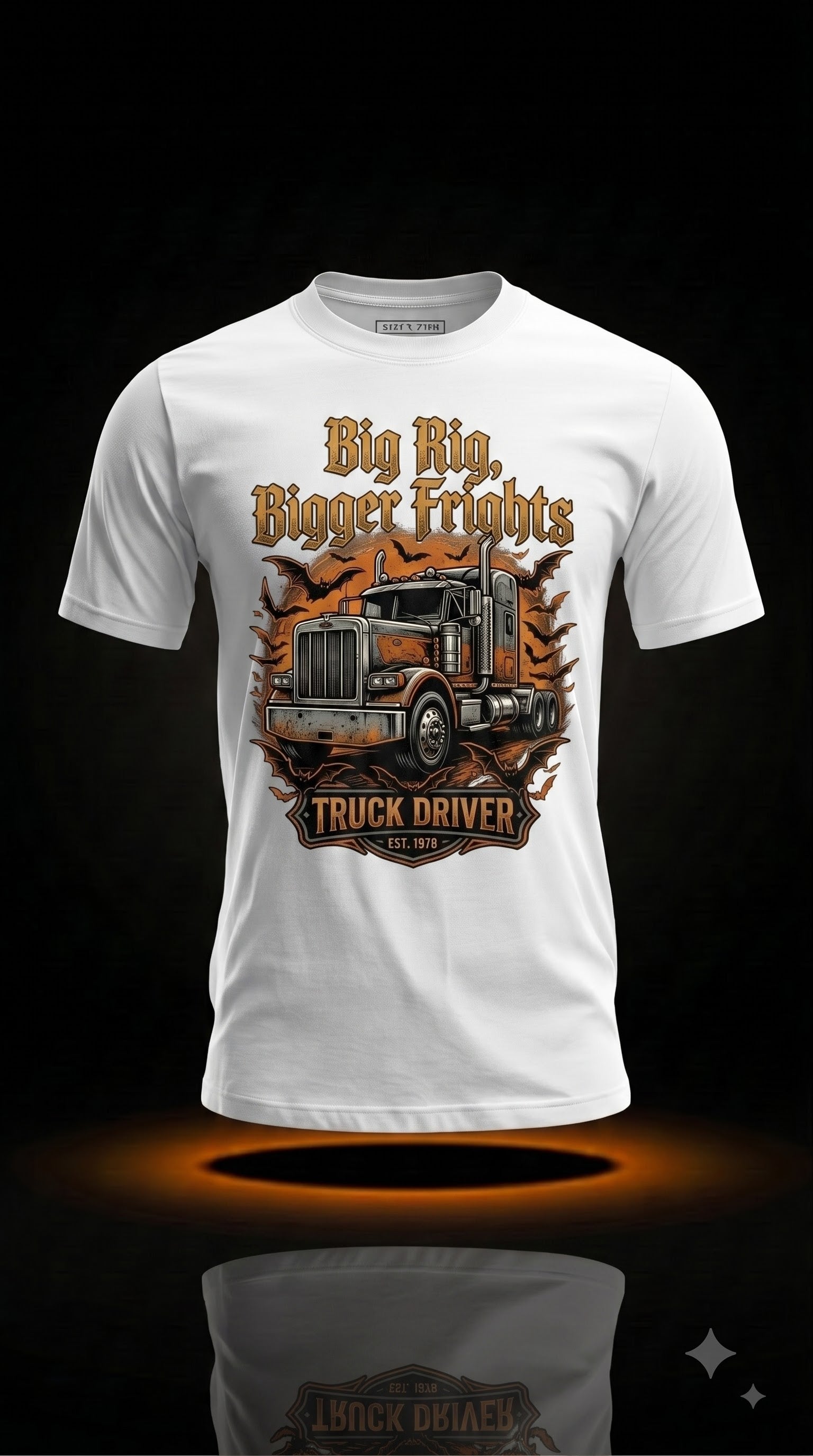 Big Rig Bigger Frights T-Shirt | Funny Halloween Trucker Gift