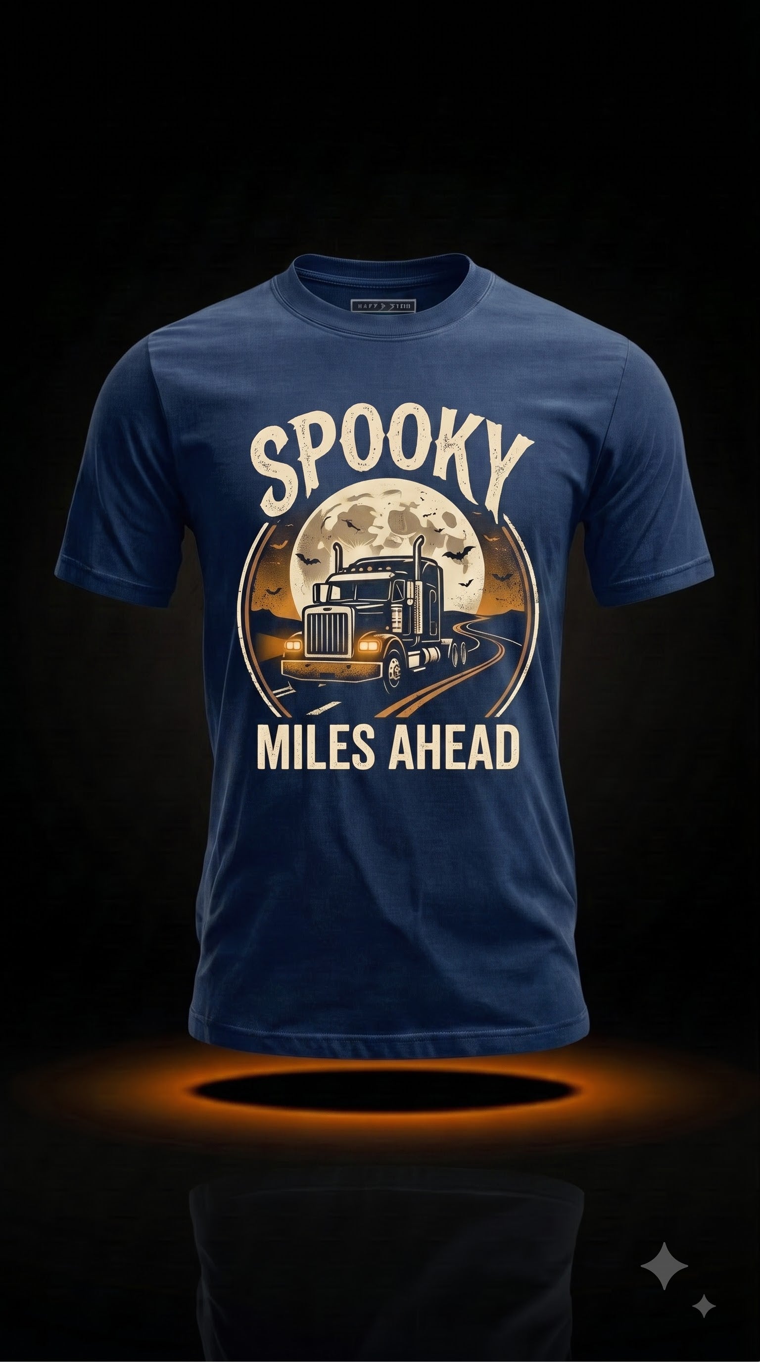 Spooky Miles Ahead T-Shirt | Funny Halloween Trucker Gift