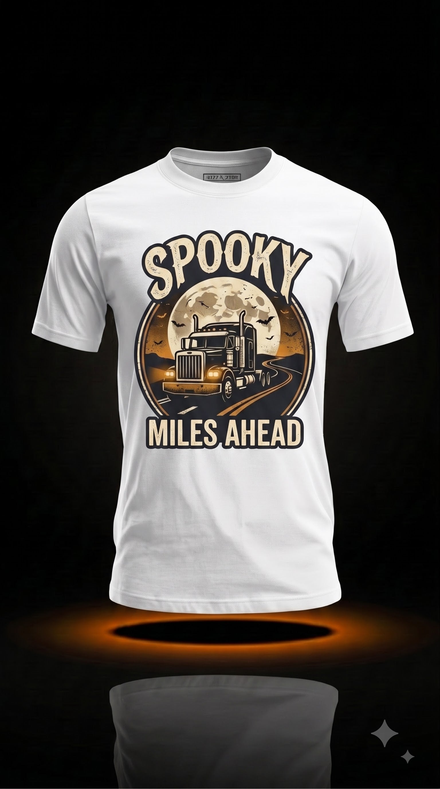 Spooky Miles Ahead T-Shirt | Funny Halloween Trucker Gift