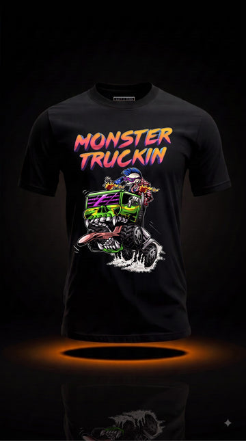 Monster Truckin' T-Shirt | Funny Halloween Trucker Gift