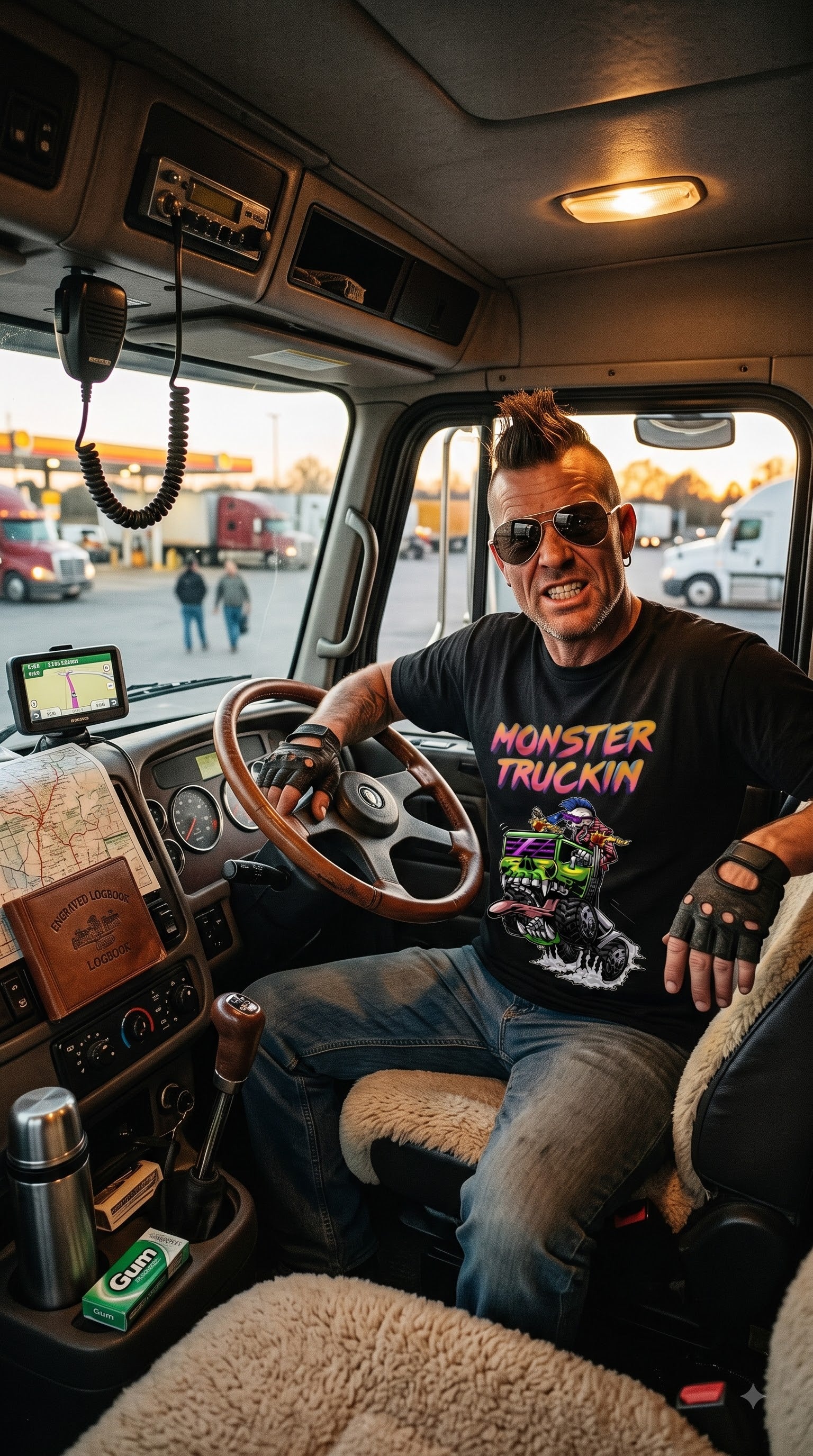 Monster Truckin' T-Shirt | Funny Halloween Trucker Gift