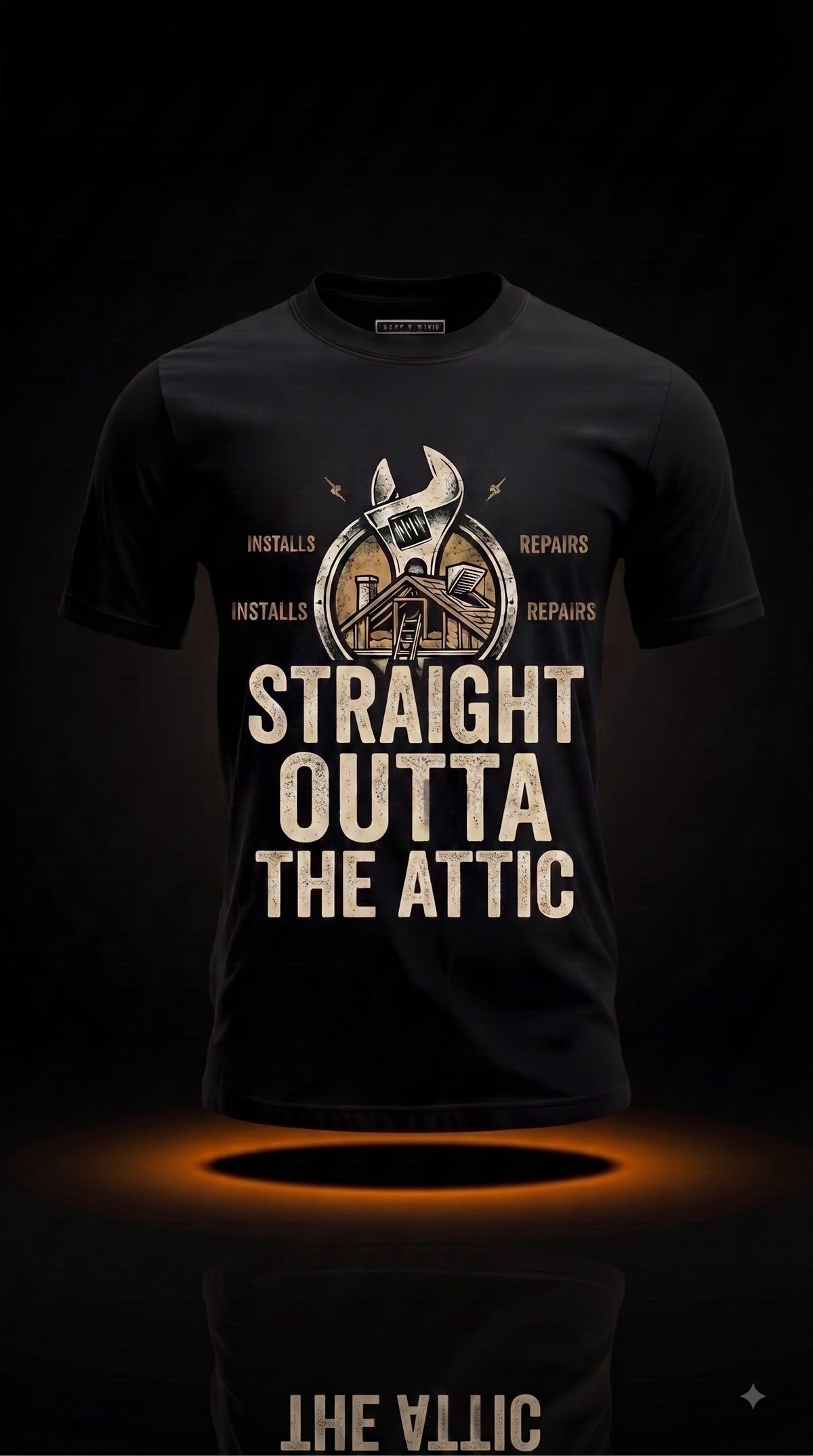 Straight Outta the Attic T-Shirt | Funny HVAC Technician Gift