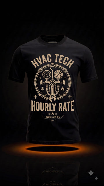 HVAC Tech Hourly Rate T-Shirt | Funny HVAC Technician Gift