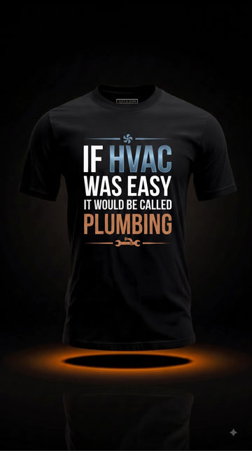 If HVAC Was Easy It Would Be Called Plumbing T-Shirt | Funny HVAC Shirt
