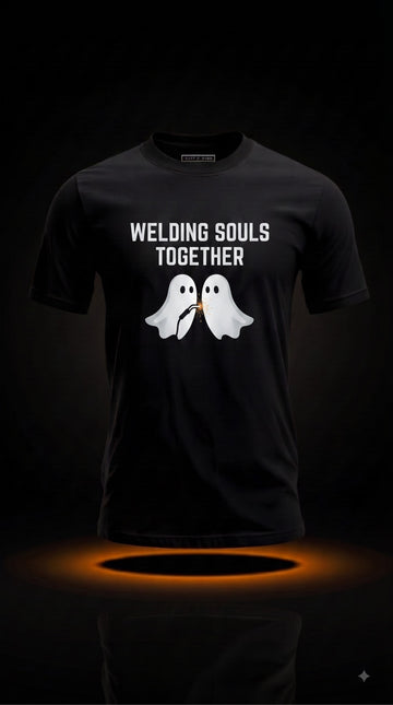 Welding Souls Together T-Shirt | Spooky Halloween Welder Gift