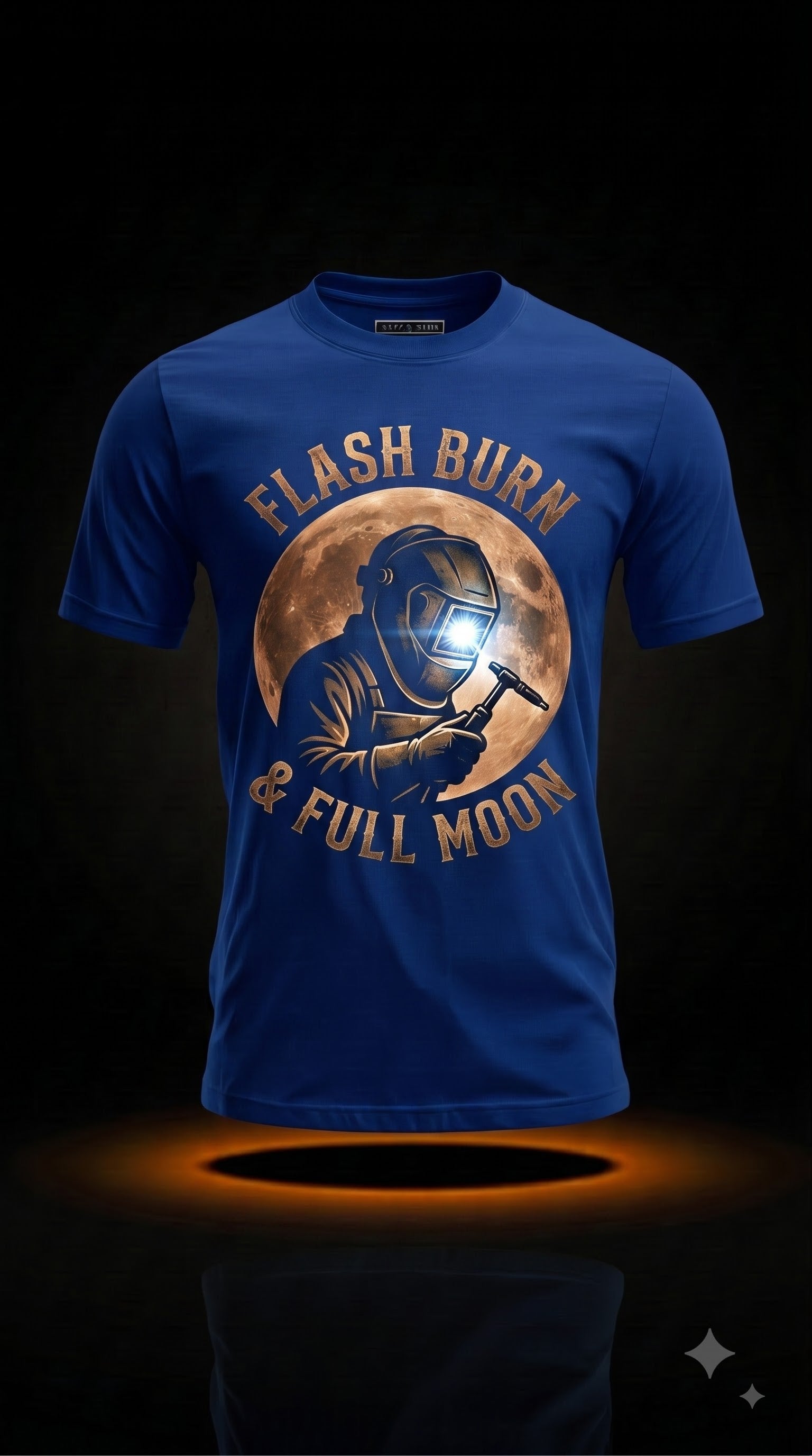 Flash Burn & Full Moon T-Shirt | Halloween Welder Gift