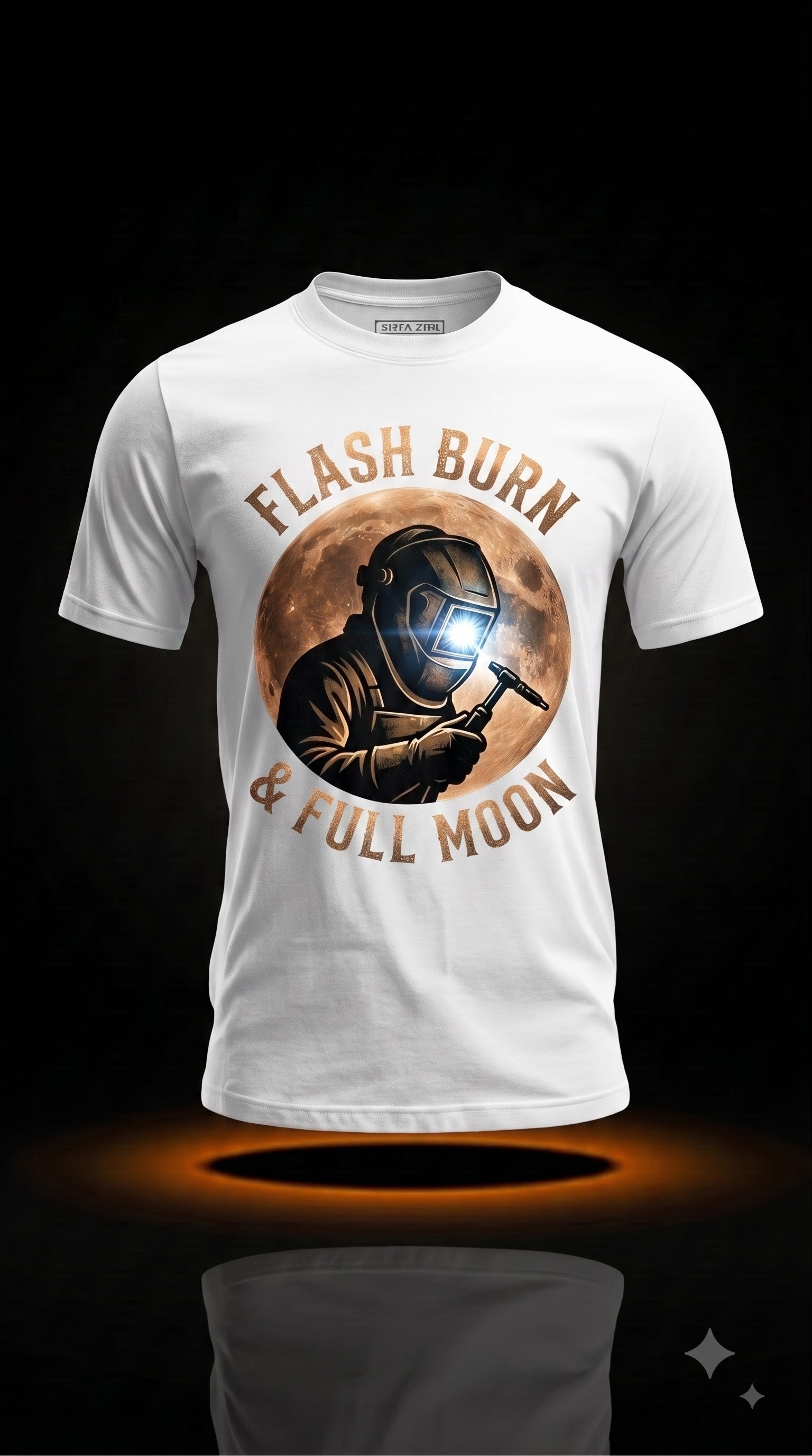 Flash Burn & Full Moon T-Shirt | Halloween Welder Gift