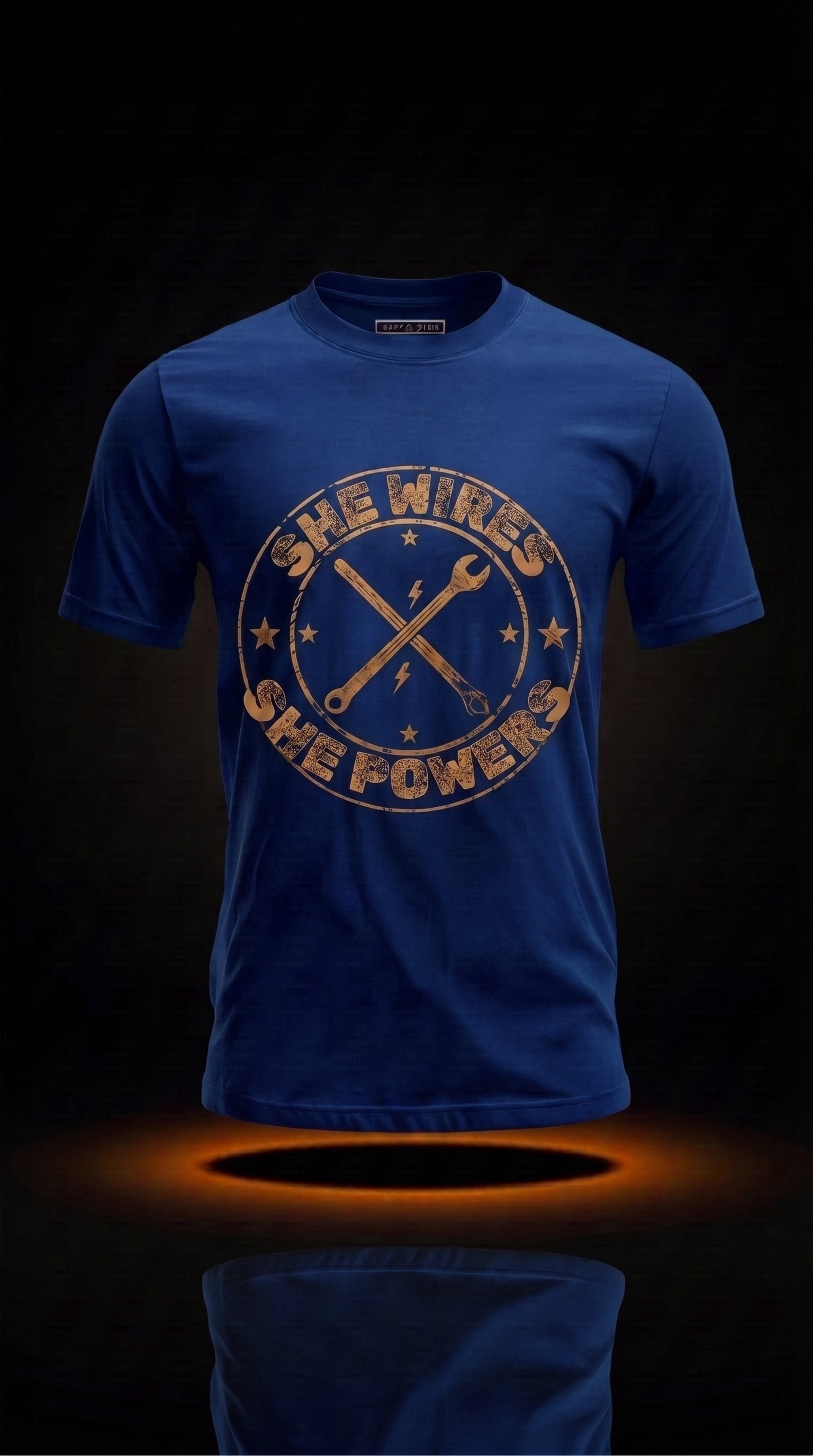 She Wires, She Powers - Electrician Tee
