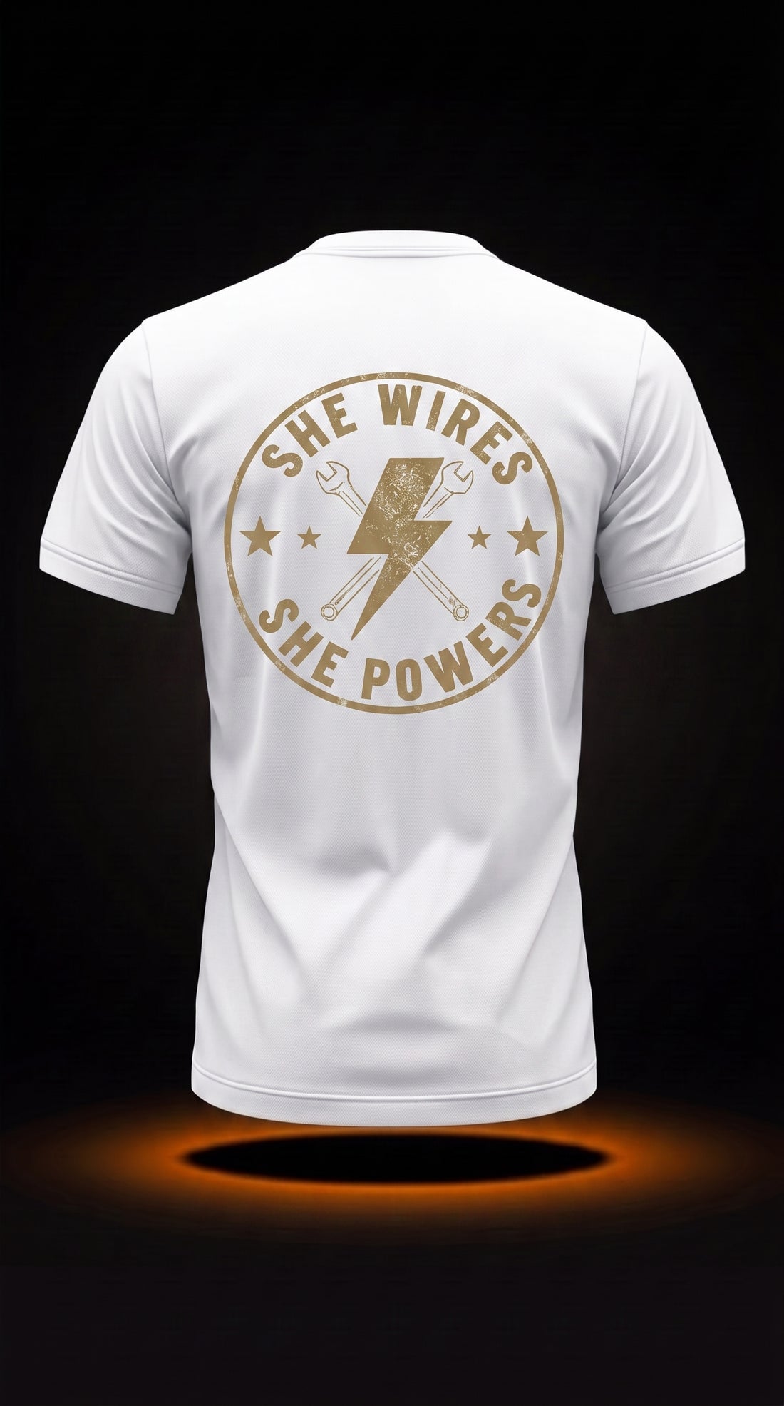 She Wires, She Powers - Electrician Tee