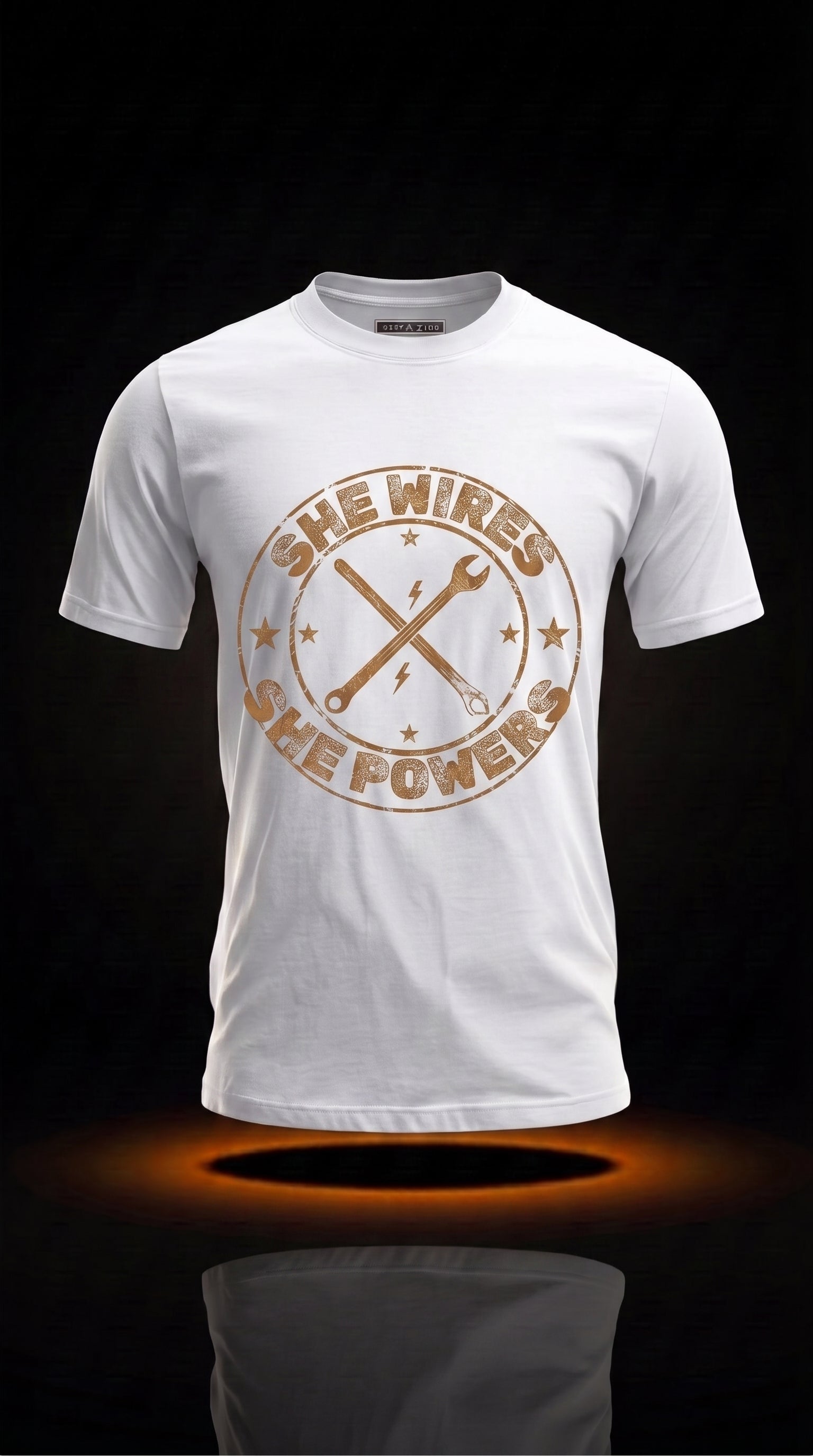 She Wires, She Powers - Electrician Tee