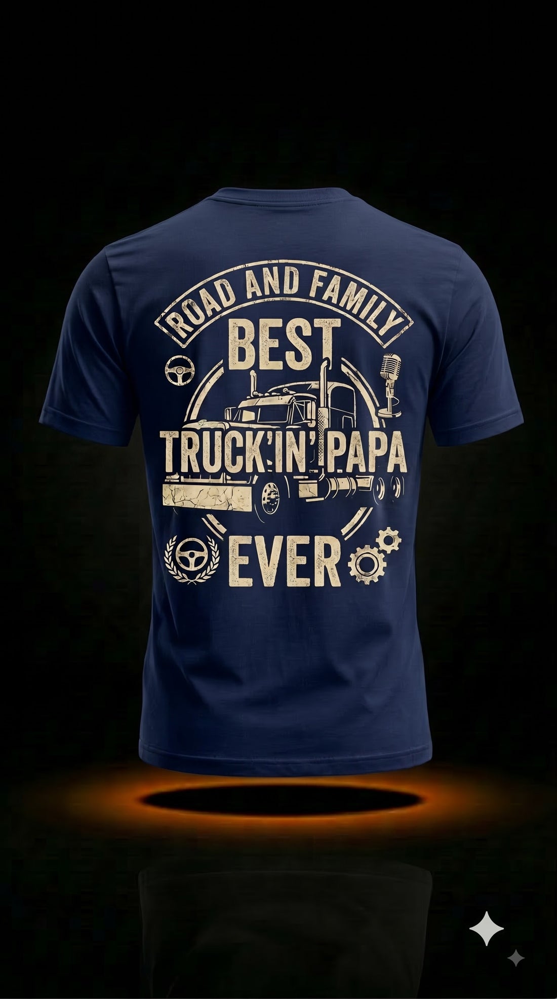 Best Truckin' Papa Ever T-Shirt | Funny Truck Driver Dad Gift