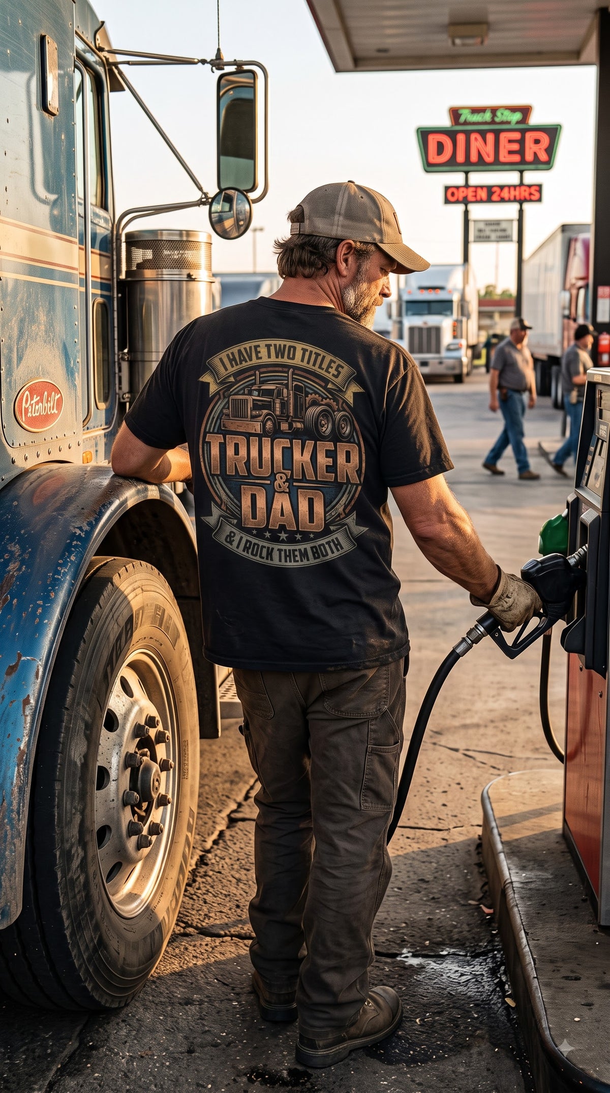 I Have Two Titles Trucker & Dad T-Shirt | Funny Trucker Dad Shirt