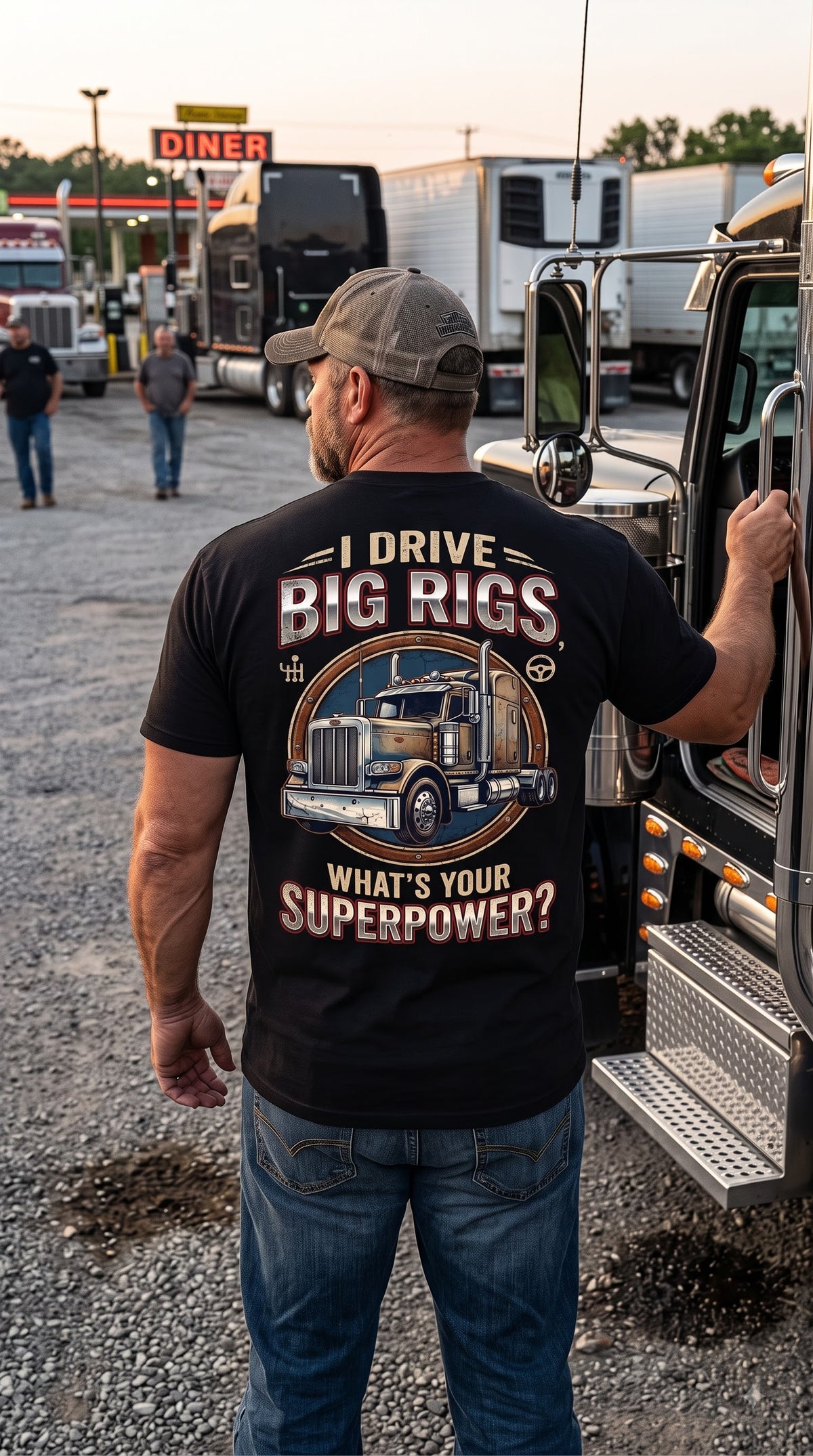 I Drive Big Rigs What's Your Superpower? T-Shirt | Truck Driver Gift