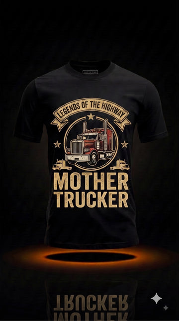 Mother Trucker T-Shirt | Funny Truck Driver Gift